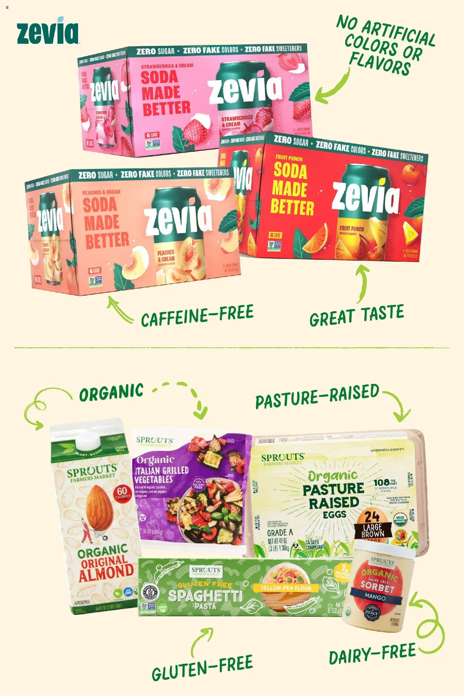 Sprouts Monthly Ad - valid from 29.04.2026 | Page: 6 | Products: Peaches, Eggs, Strawberries, Mango