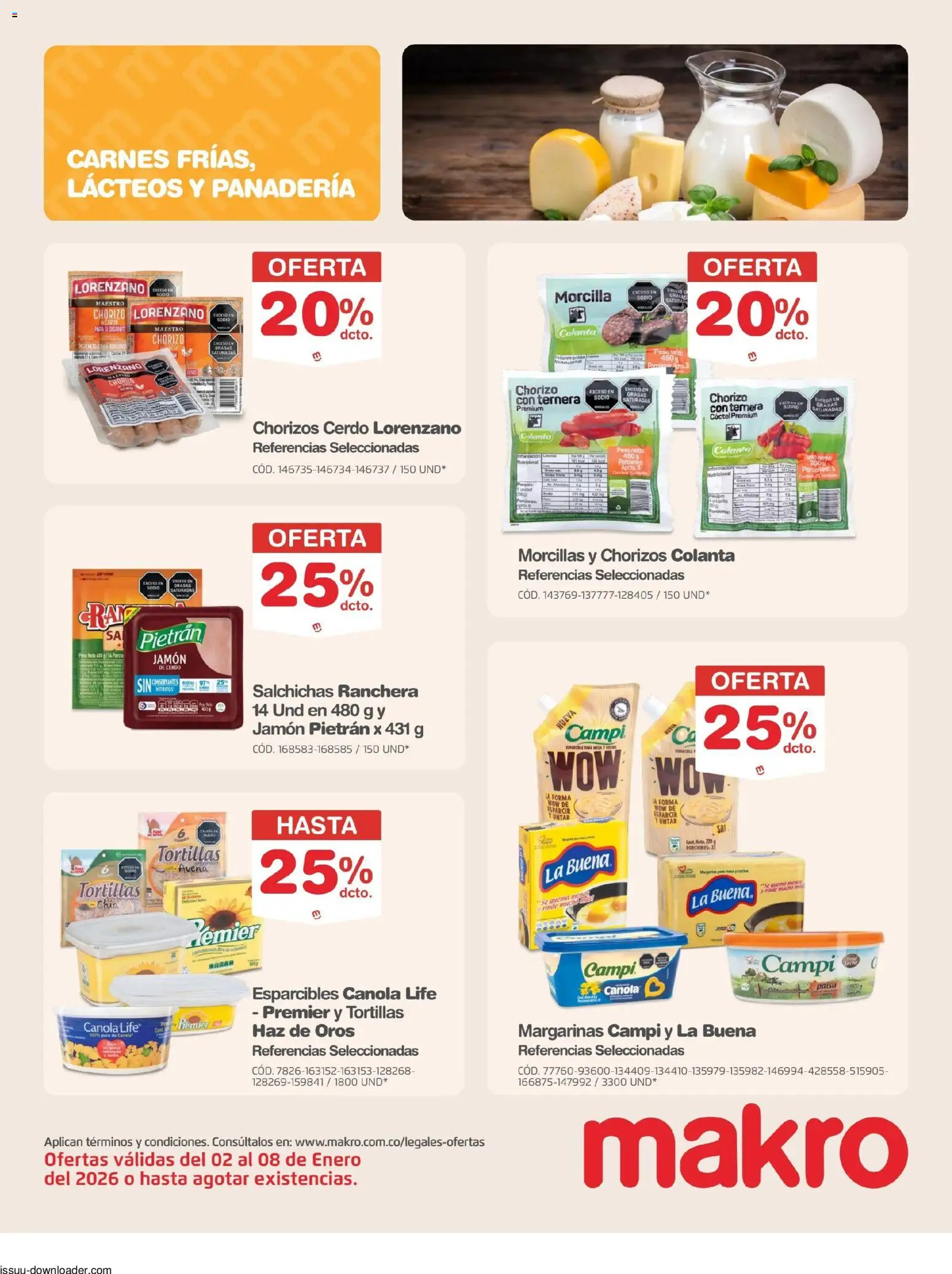 Makro revista - valida desde el 02.01.2026 | Página: 6 | Productos: Cerdo, Avena, Panadería, Jamón
