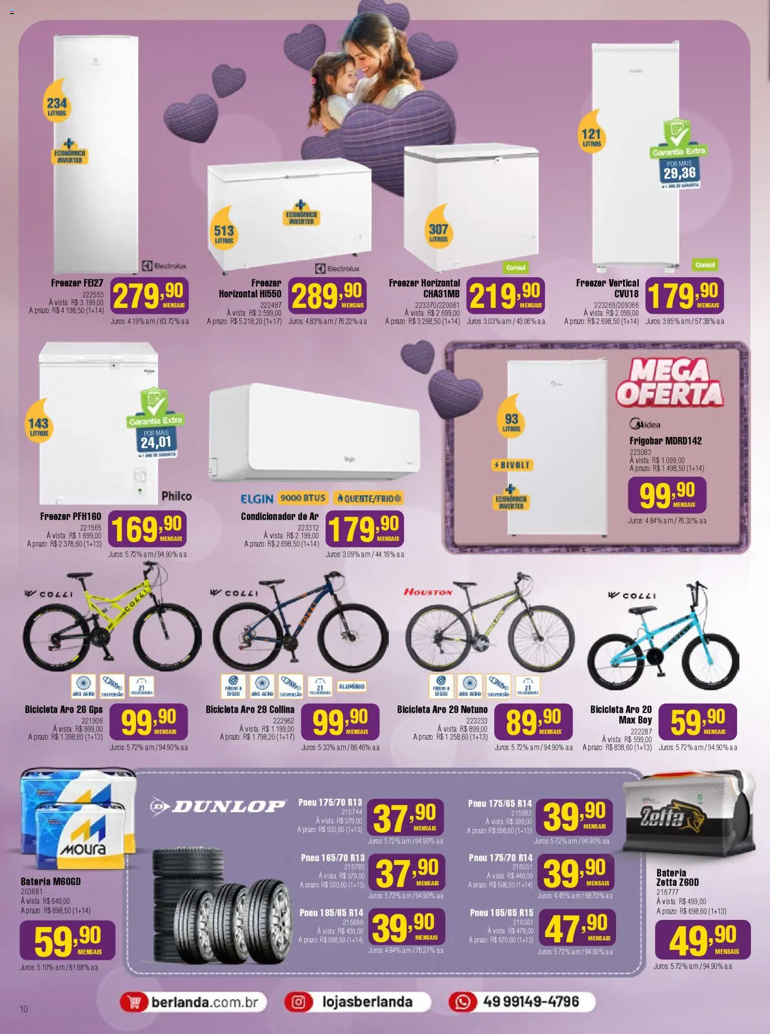 Berlanda Folheto - válido de 27.04.2026 | Página: 10 | Produtos: Bicicleta, Pneu, Pneu 175/70 r14, Disco