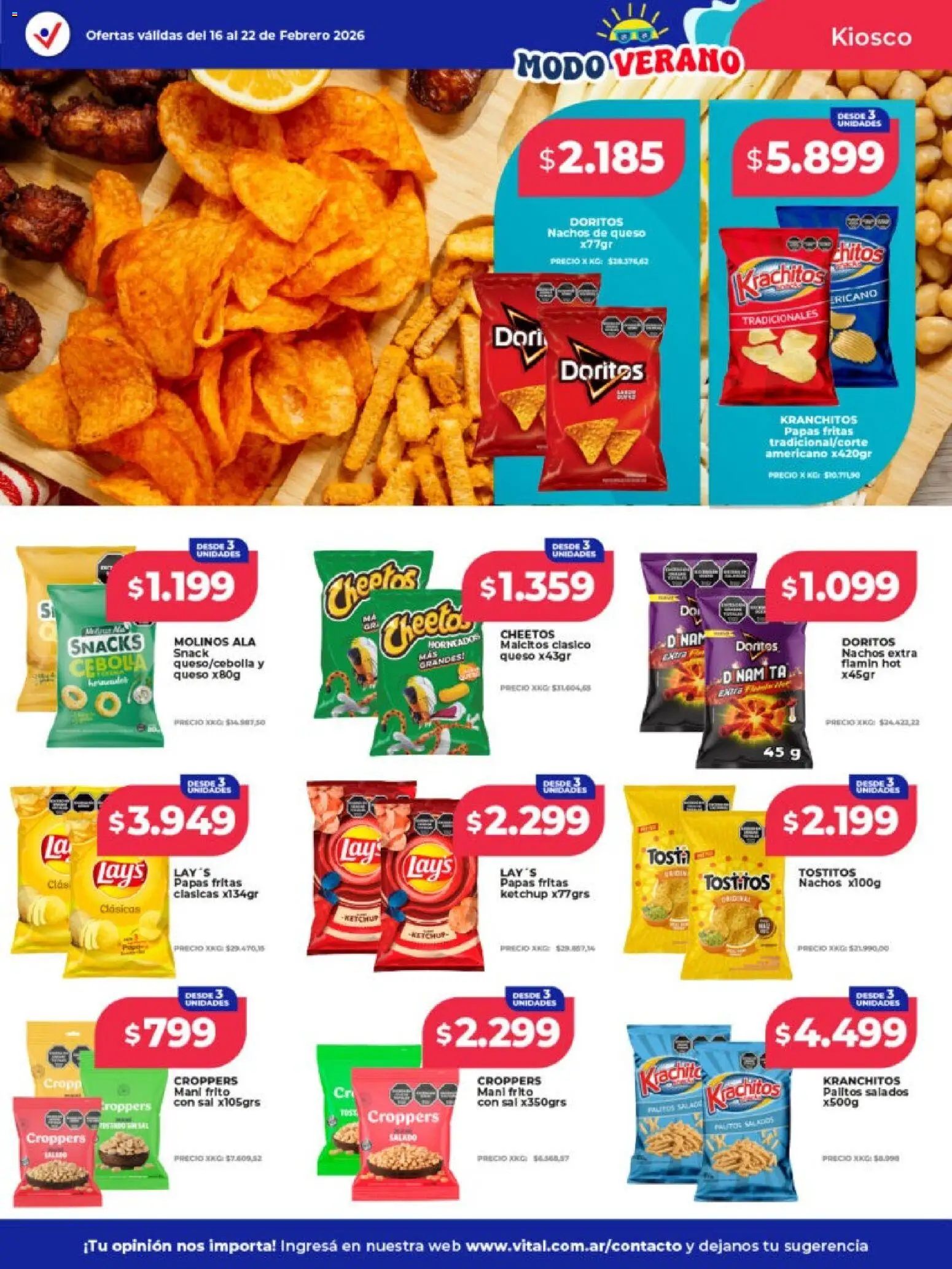 Vital - Ofertas - Resistencia  │ válido desde el 16.02.2026 | Página: 10 | Productos: Ketchup, Sal, Queso, Papas fritas