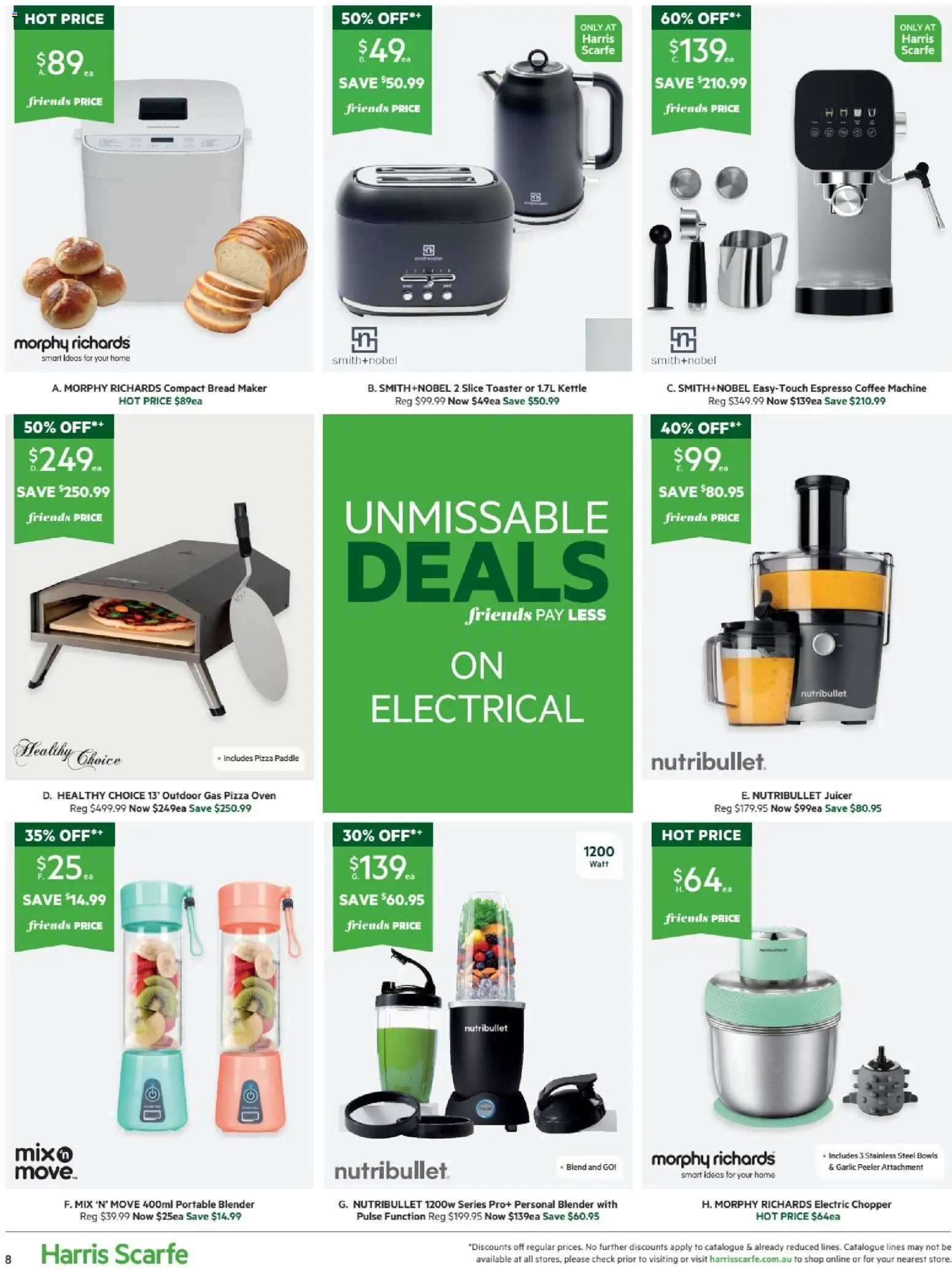 Harris Scarfe catalogue - valid from 27.10.2025 | Page: 8 | Products: Coffee, Bread maker, Oven, Toaster