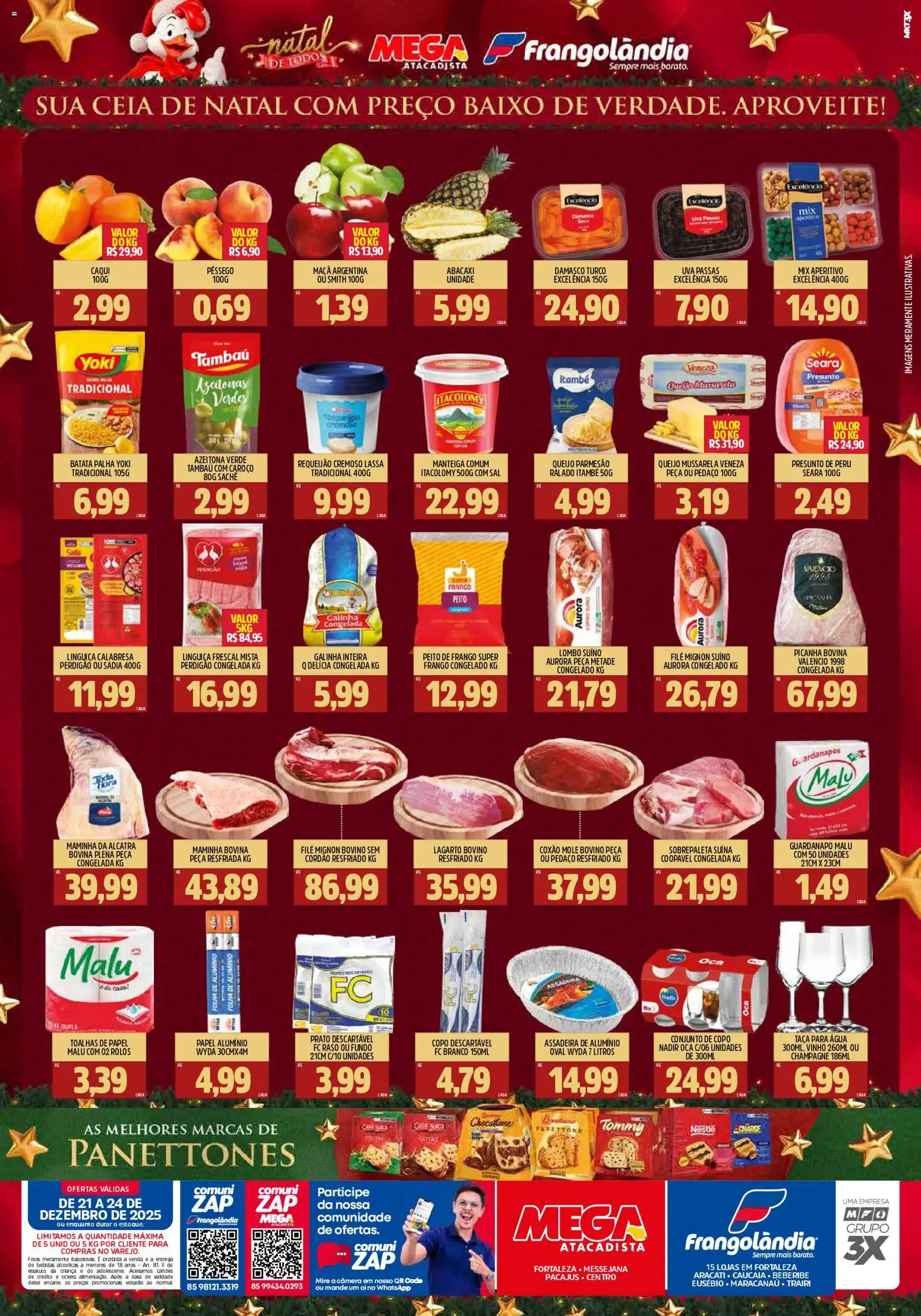 Frangolândia Folheto - válido de 21.12.2025 | Página: 2 | Produtos: Azeitonas, Panettone, Manteiga, Abacaxi