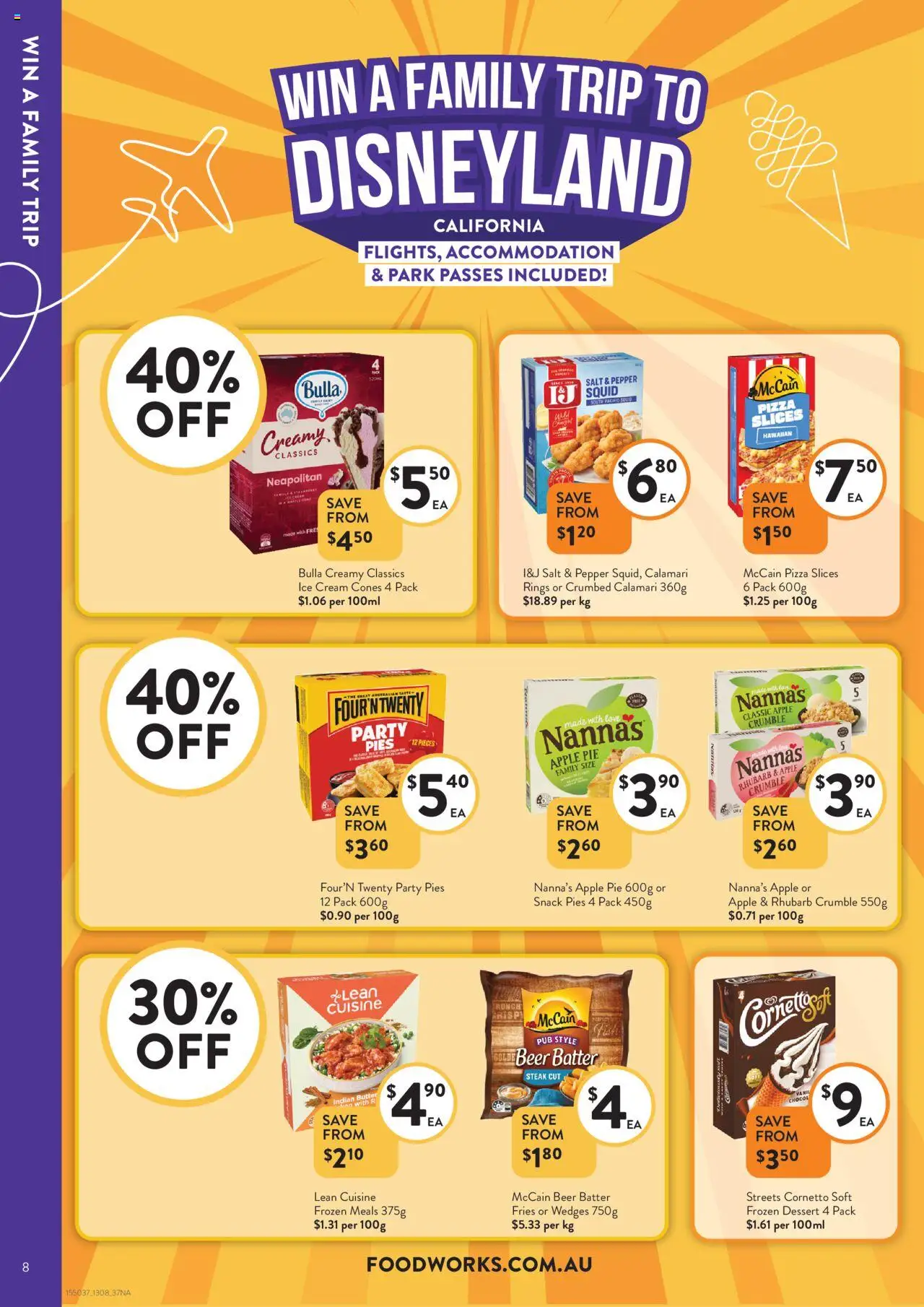 Foodworks catalogue - valid from 13.08.2025 | Page: 8 | Products: Pizza, Cream, Ice cream, Radio