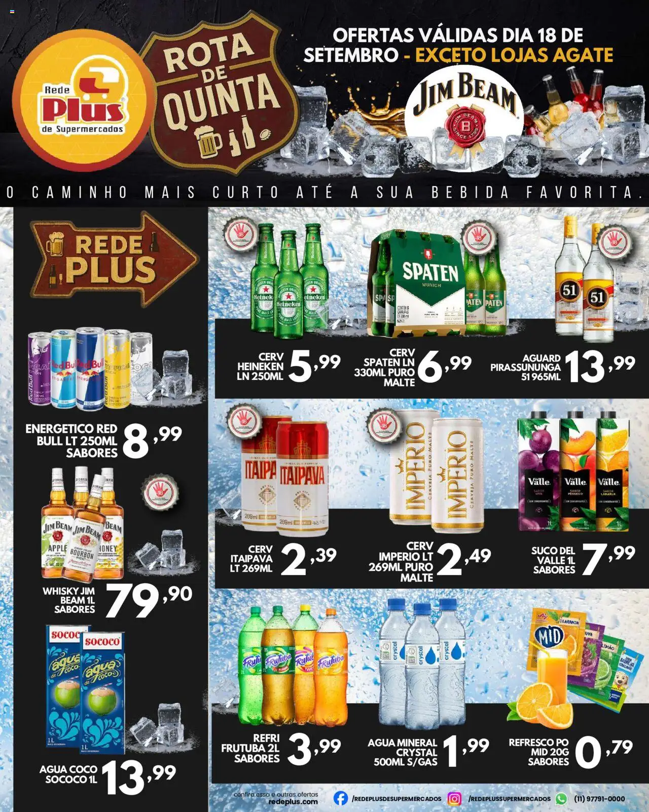 Rede Plus Supermercados Folheto - válido de 18.09.2025 | Página: 2 | Produtos: Coco, Pêssego, Refresco, Água mineral