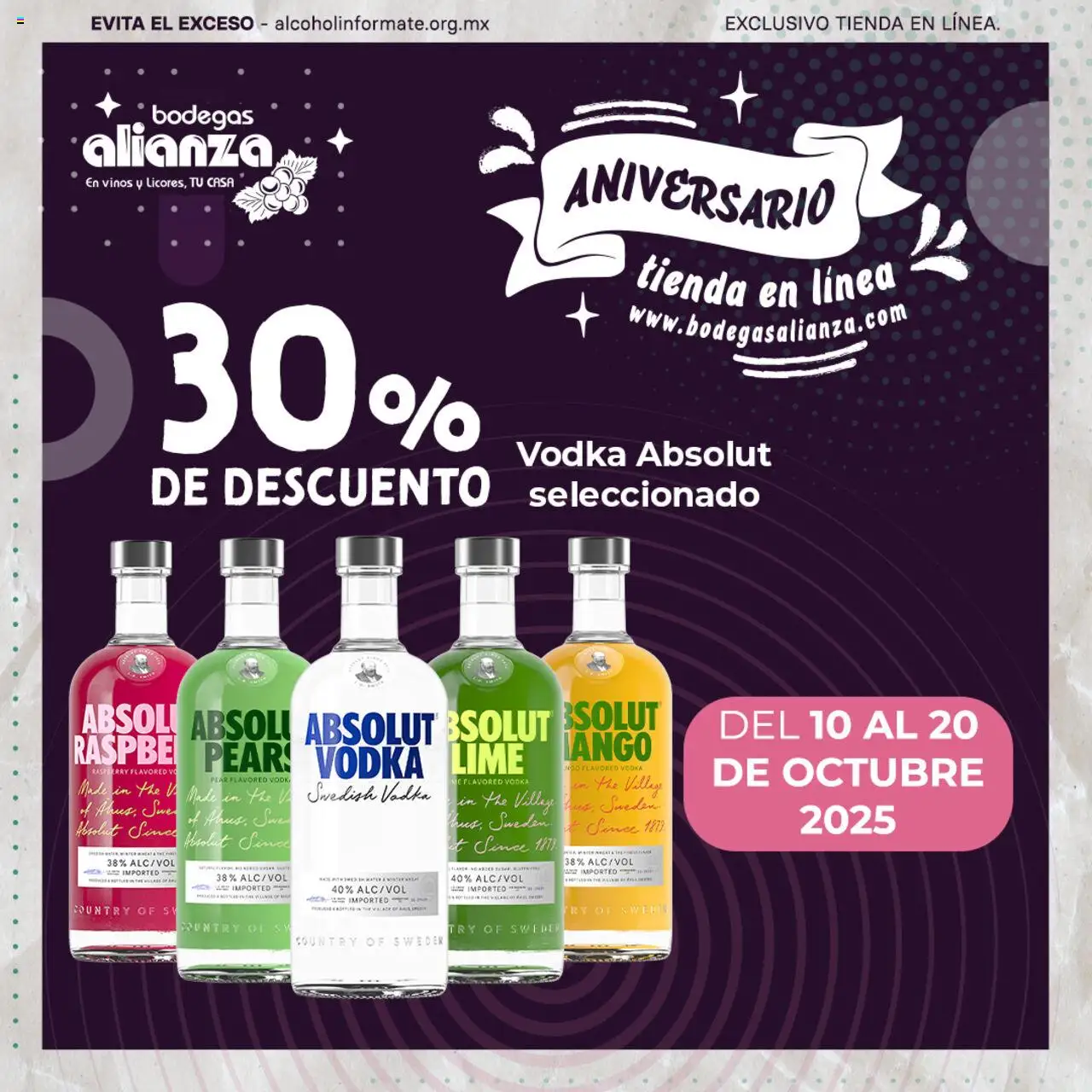 Nuevas ofertas de Bodegas Alianza válidas en toda la República Mexicana desde el 10.10.2025. ¡Encuentra las mejores ofertas en Bodegas Alianza catálogo Por aniversario de la tienda en línea,! | Página: 4 | Productos: Vodka