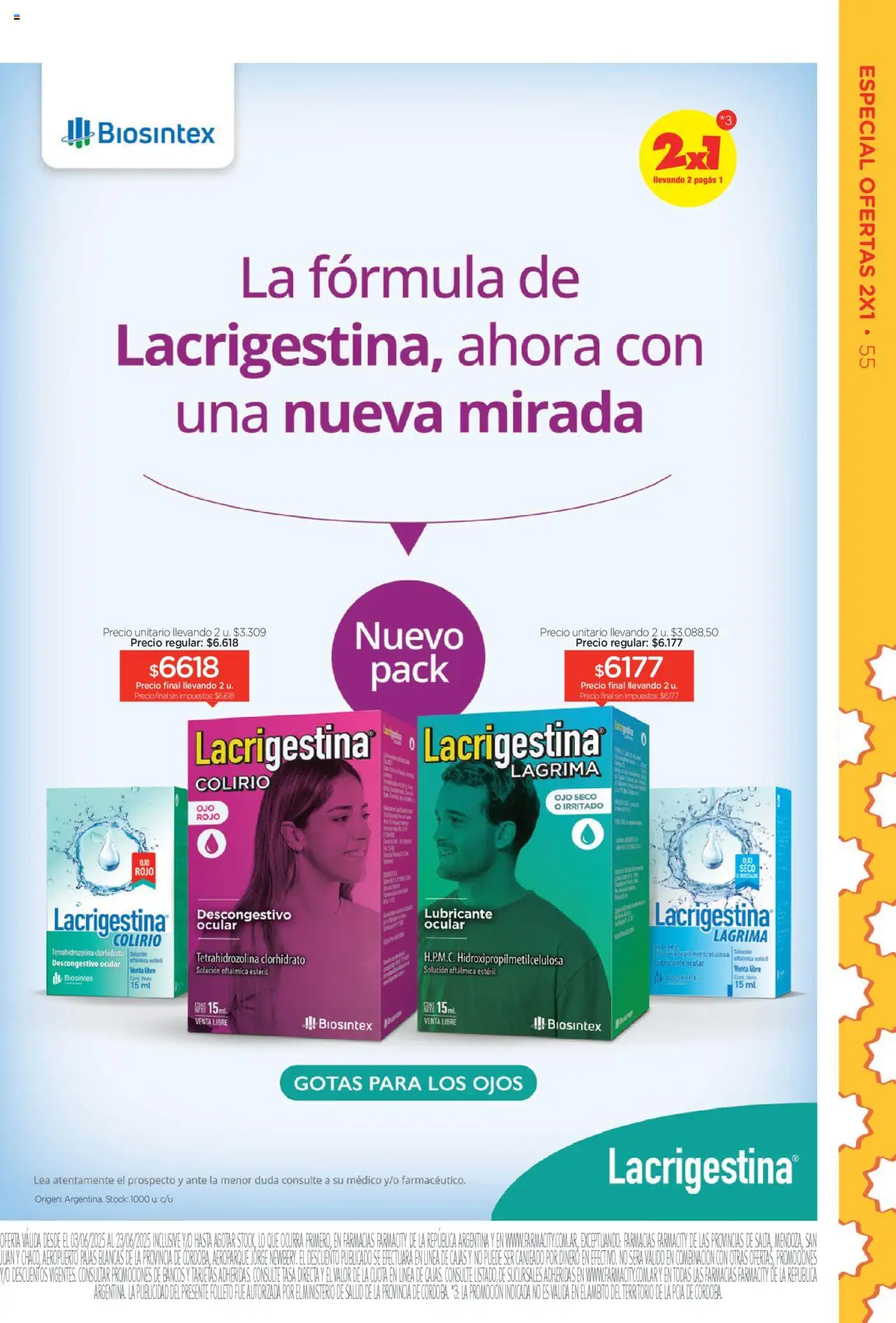 Farmacity catálogo │ válido desde el 03.06.2025 | Página: 55 | Productos: Gotas para los ojos