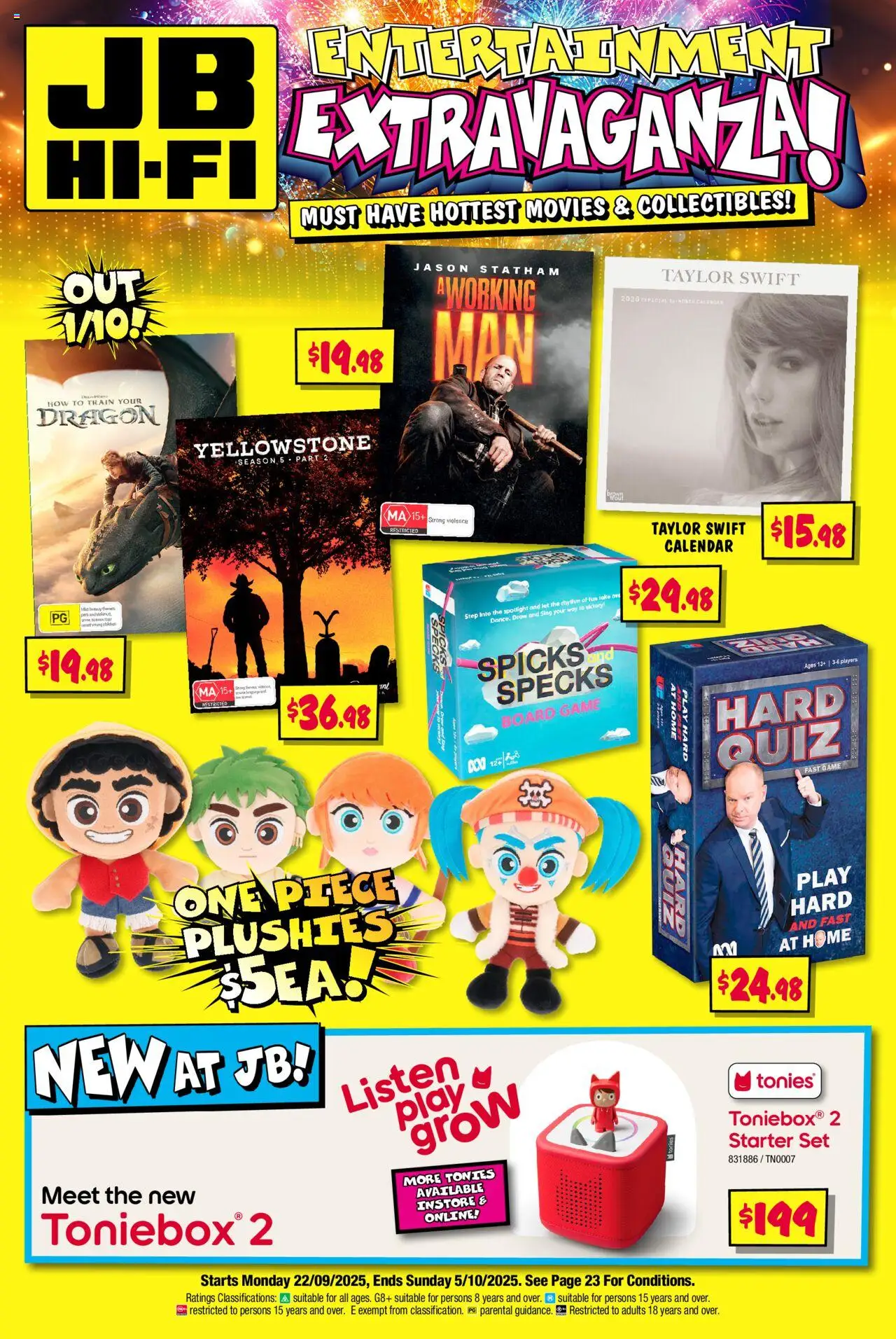 JB Hi-Fi catalogue - valid from 22.09.2025 | Page: 1 | Products: One piece, Pc, Game
