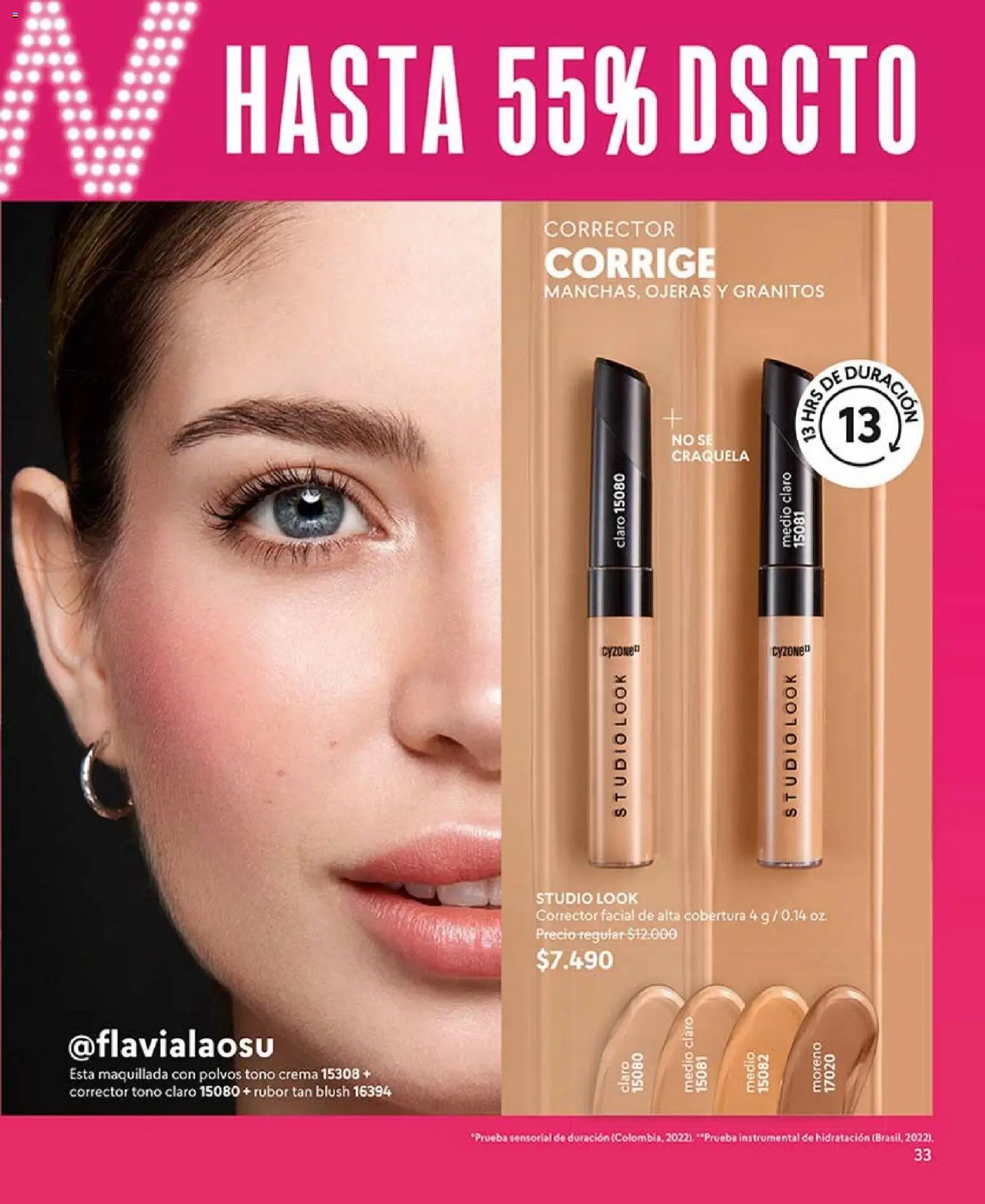Catálogo CyZone Campaña 2 │ válido desde el 16.01.2026 | Página: 33 | Productos: Corrector, Rubor, Crema