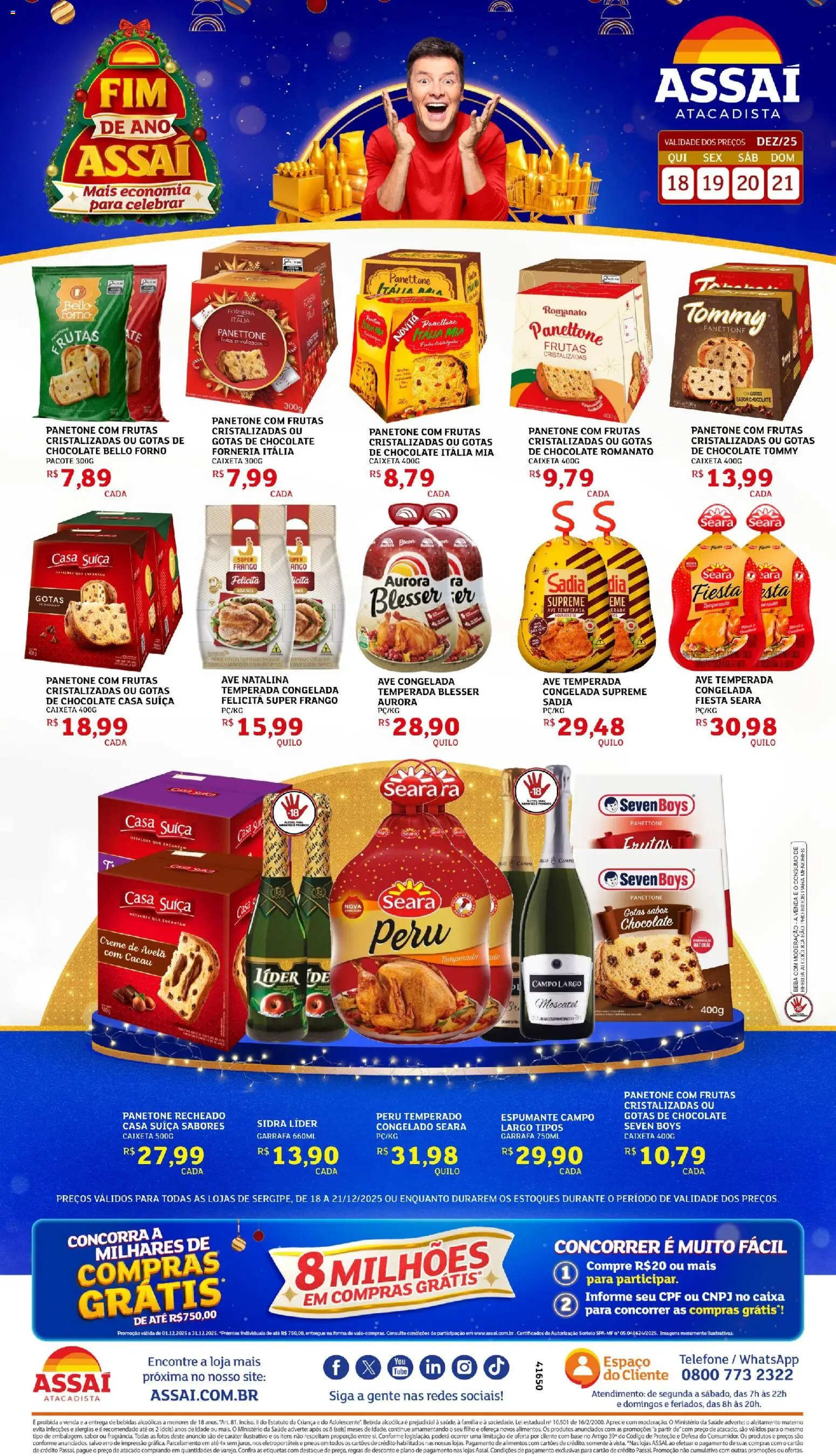 Assaí Atacadista Folheto - válido de 18.12.2025 | Página: 1 | Produtos: Forno, Telefone, Frango, Avelã