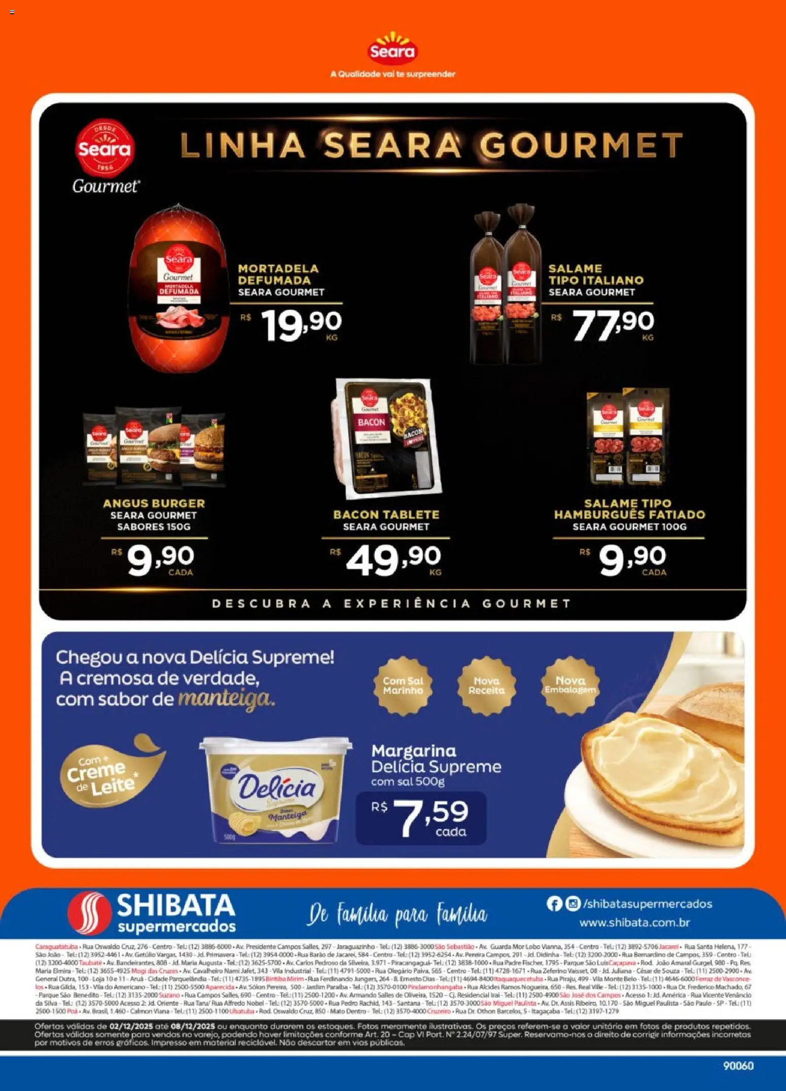 Shibata Folheto - válido de 02.12.2025 | Página: 2 | Produtos: Leite, Manteiga, Salame, Sal