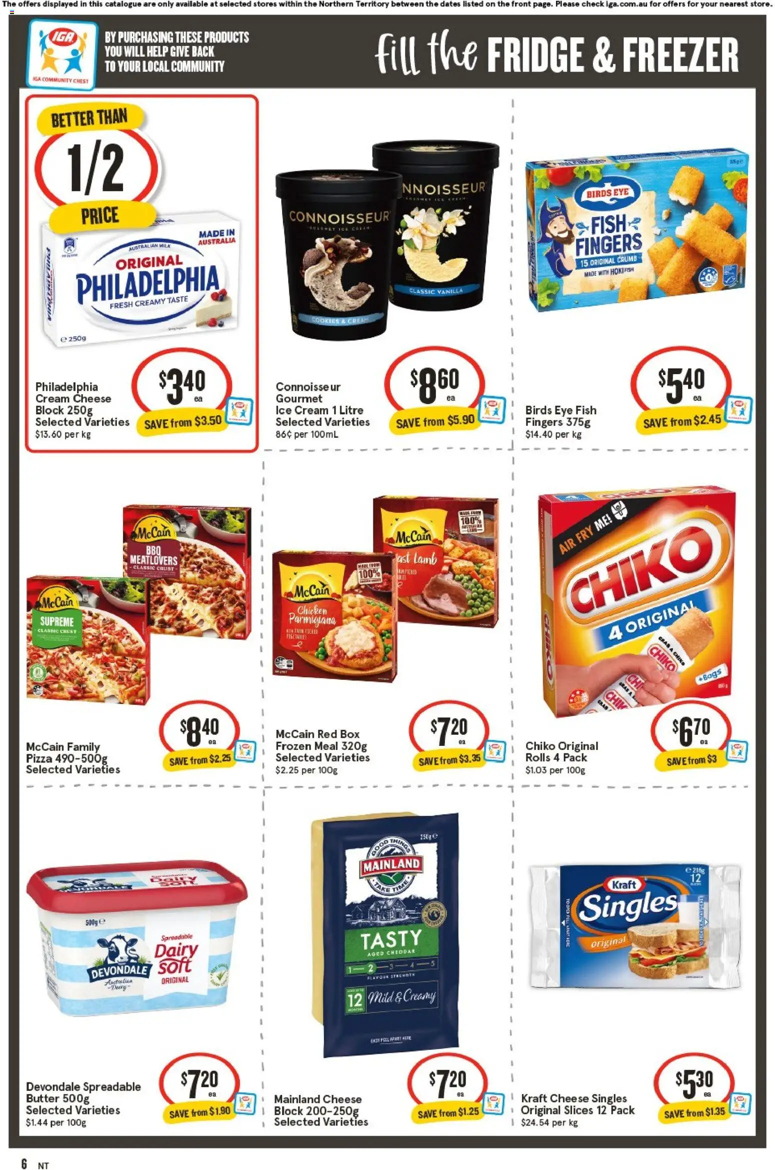 IGA catalogue - valid from 28.01.2026 | Page: 6 | Products: Milk, Butter, Fish, Freezer