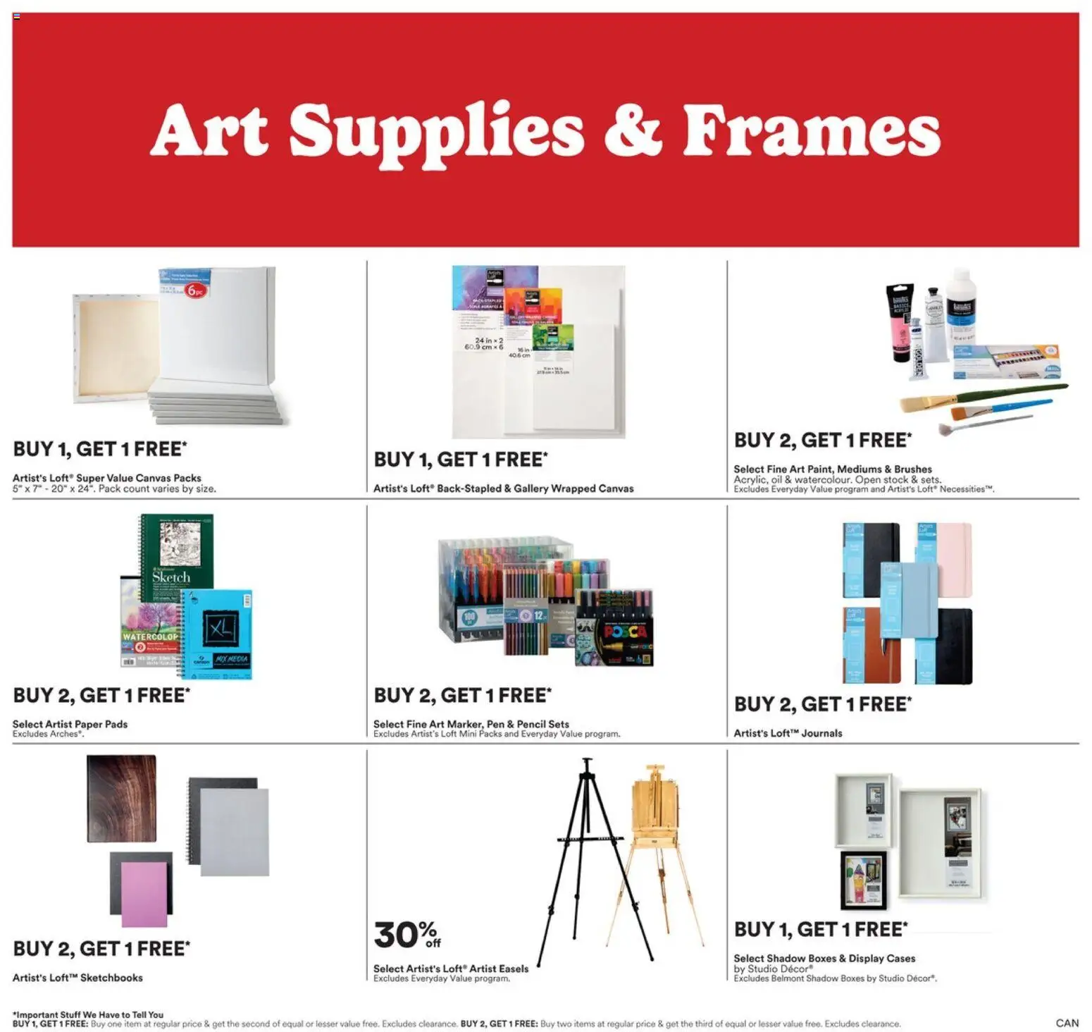 Michaels Weekly Ad - valid from 30.01.2026 | Page: 3 | Products: Canvas, Pencil, Pen, Watercolor