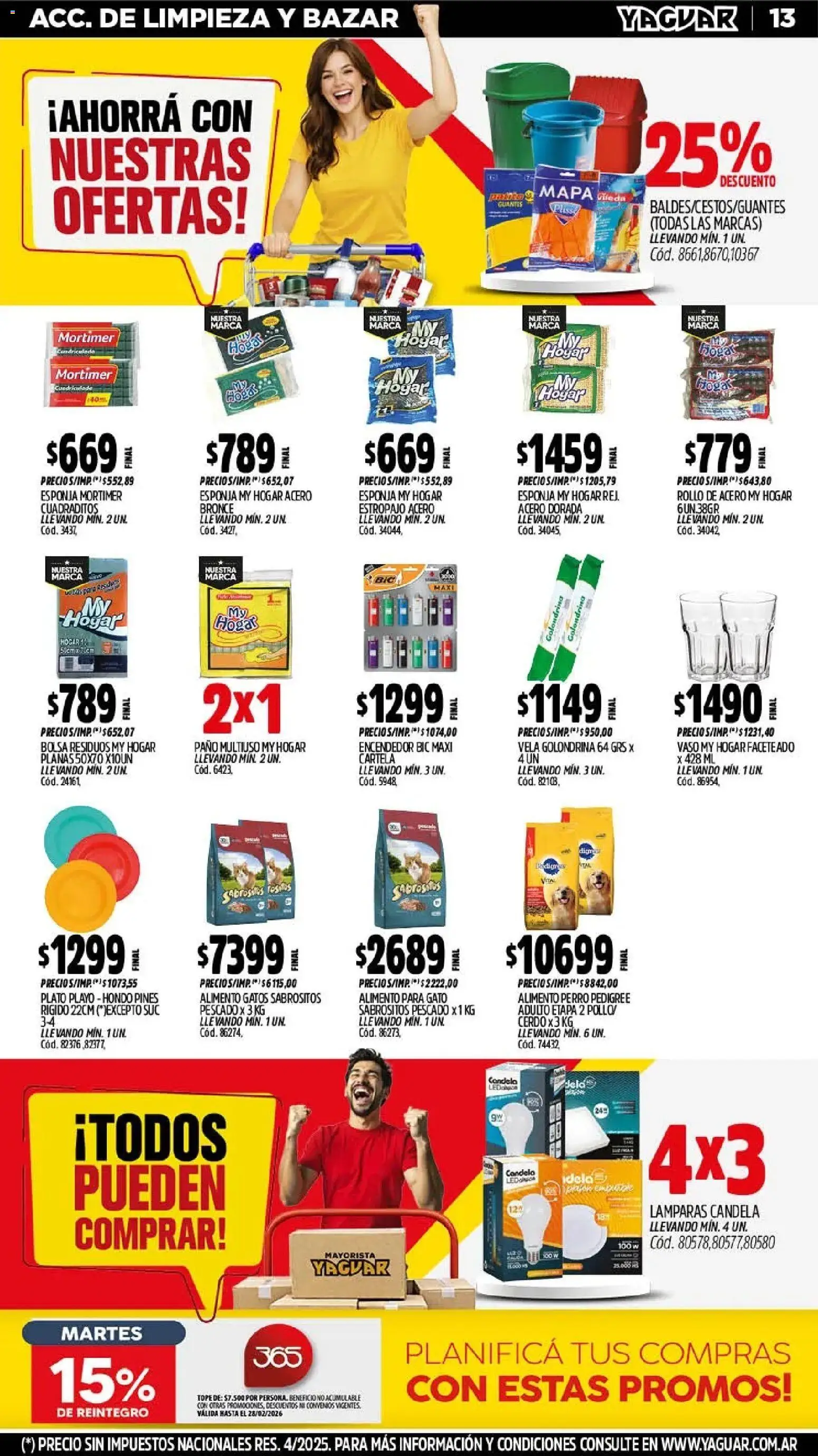 Yaguar - Oferta Semanal Salta │ válido desde el 23.02.2026 | Página: 12 | Productos: Vela, Bolsa, Pescado, Guantes