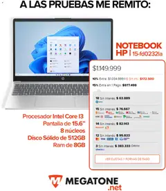 Vista previa Megatone catálogo válido desde el 13.04.2026 | Página: 4 | Productos: Disco, Banco, Notebook