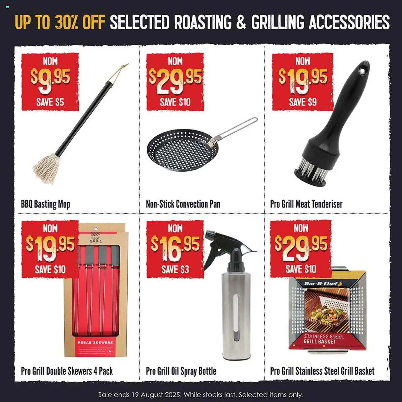 Barbeques Galore catalogue - valid from 13.08.2025 | Page: 3 | Products: Basket, Mop, Oil, Grill