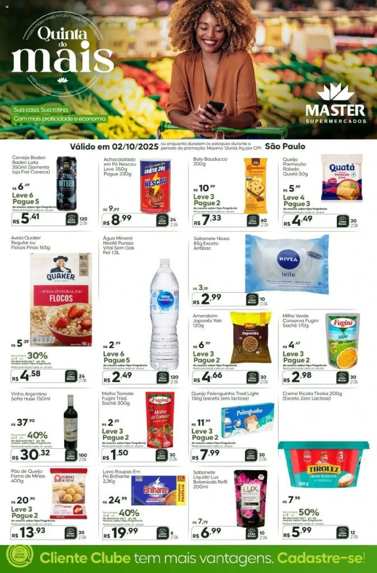 Master Folheto - válido de 02.10.2025 | Página: 1 | Produtos: Forno, Nescau, Vinho, Creme
