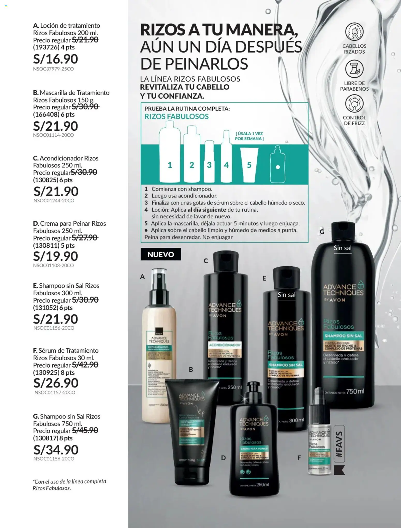 Catálogo Avon válido desde 20.02.2026 | Página: 170 | Productos: Shampoo, Acondicionador, Aceite, Crema