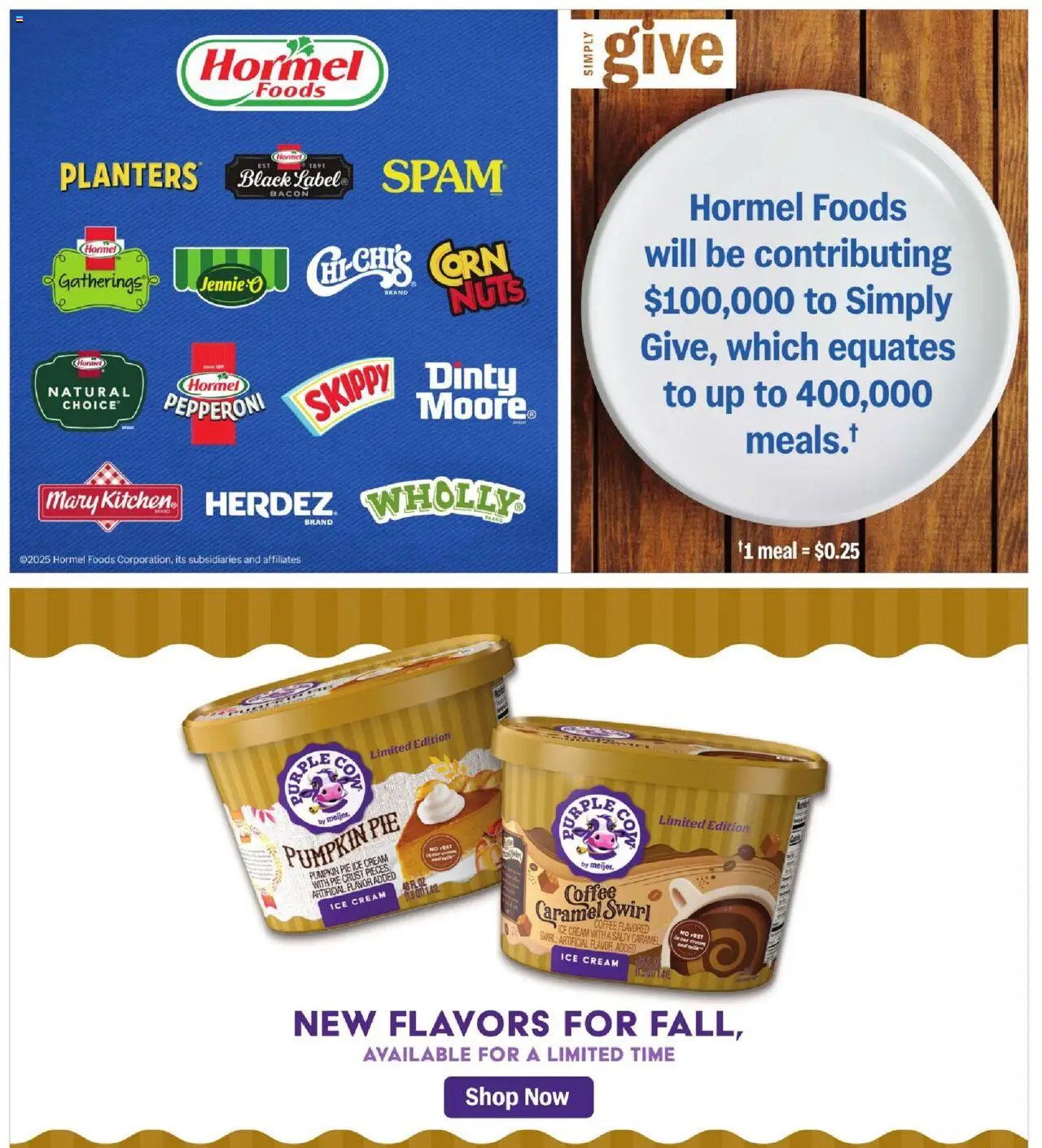 Meijer Weekly Ad - valid from 24.08.2025 | Page: 55 | Products: Nuts, Ice cream, Pumpkin Pie, Pumpkin