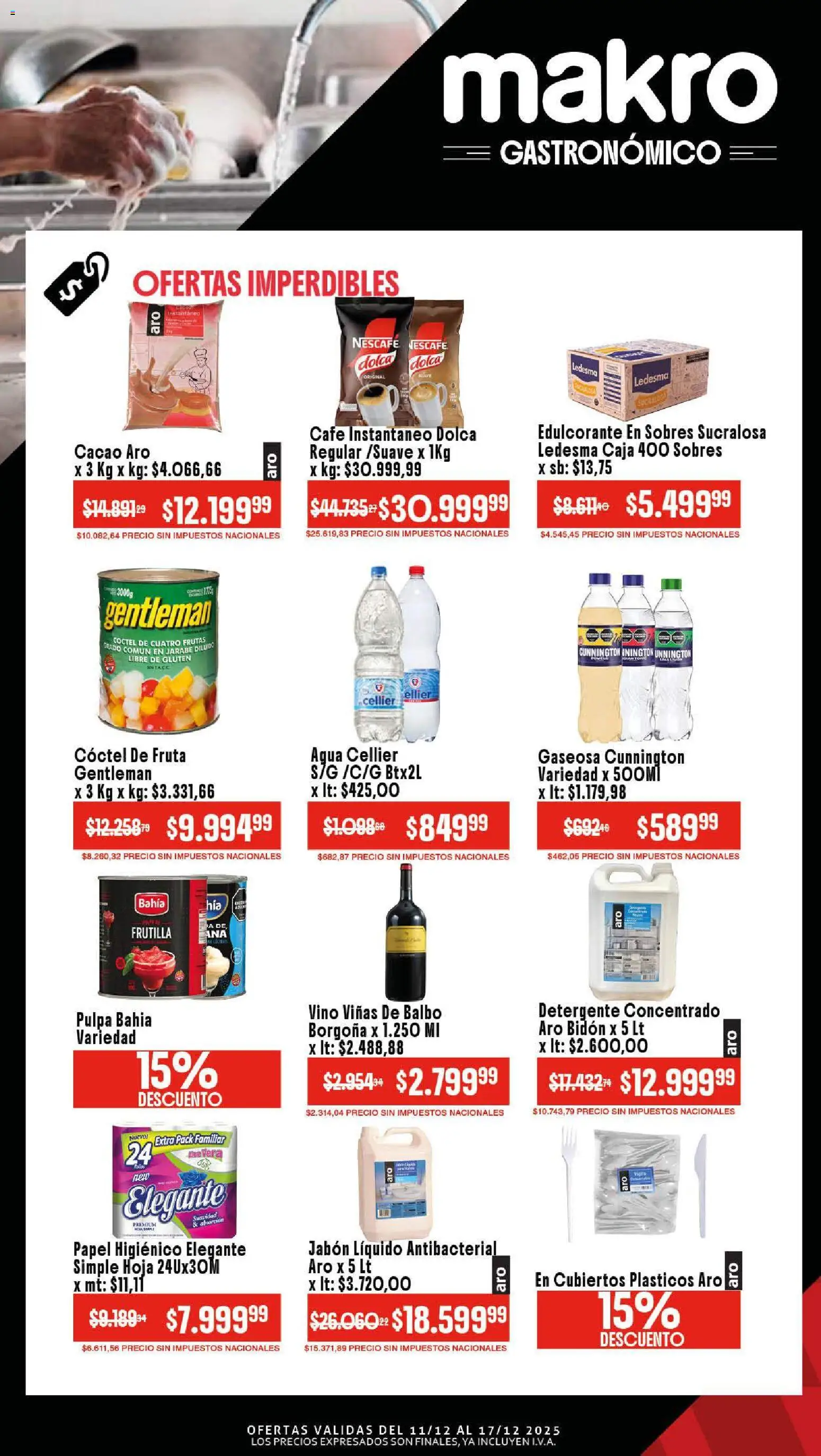 Makro ofertas │ válido desde el 11.12.2025 | Página: 4 | Productos: Frutilla, Bidón, Jabón líquido, Agua