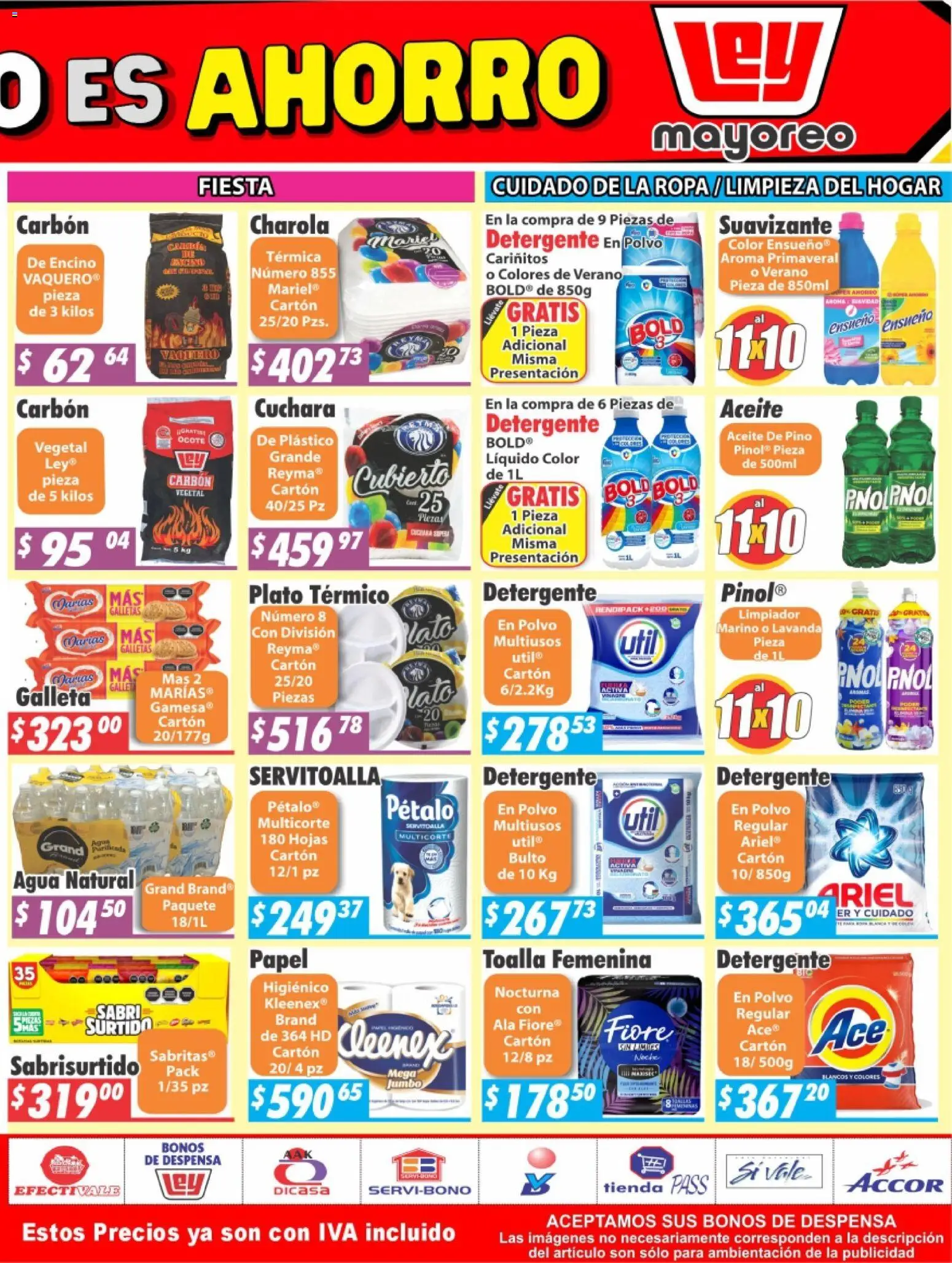 Nuevas ofertas de Casa Ley válidas en toda la República Mexicana desde el 20.04.2026. ¡Encuentra las mejores ofertas en Casa Ley folleto Frontera! | Página: 6 | Productos: Detergente, Aceite, Limpiador, Ropa