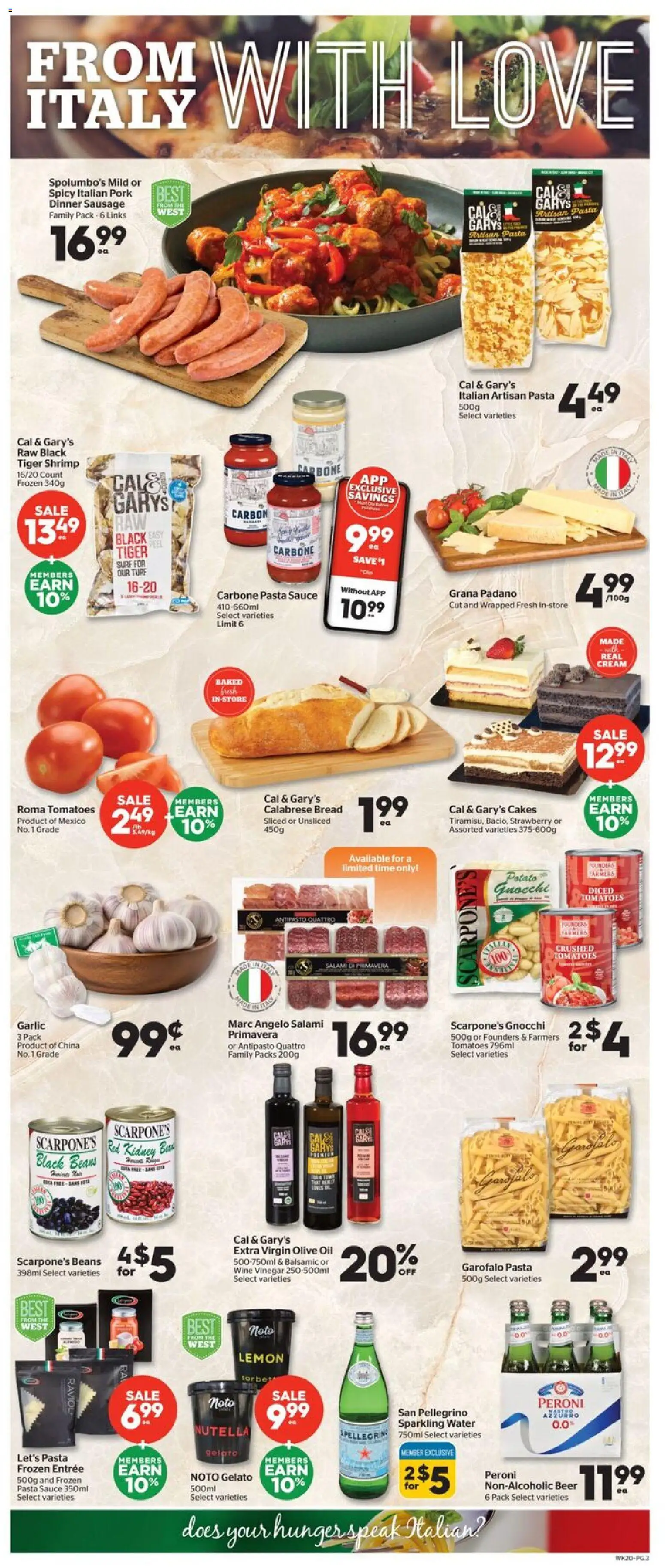 Calgary Co-op flyer valid from 19.03.2026 | Page: 4 | Products: Pasta, Cream, Bread, Wine
