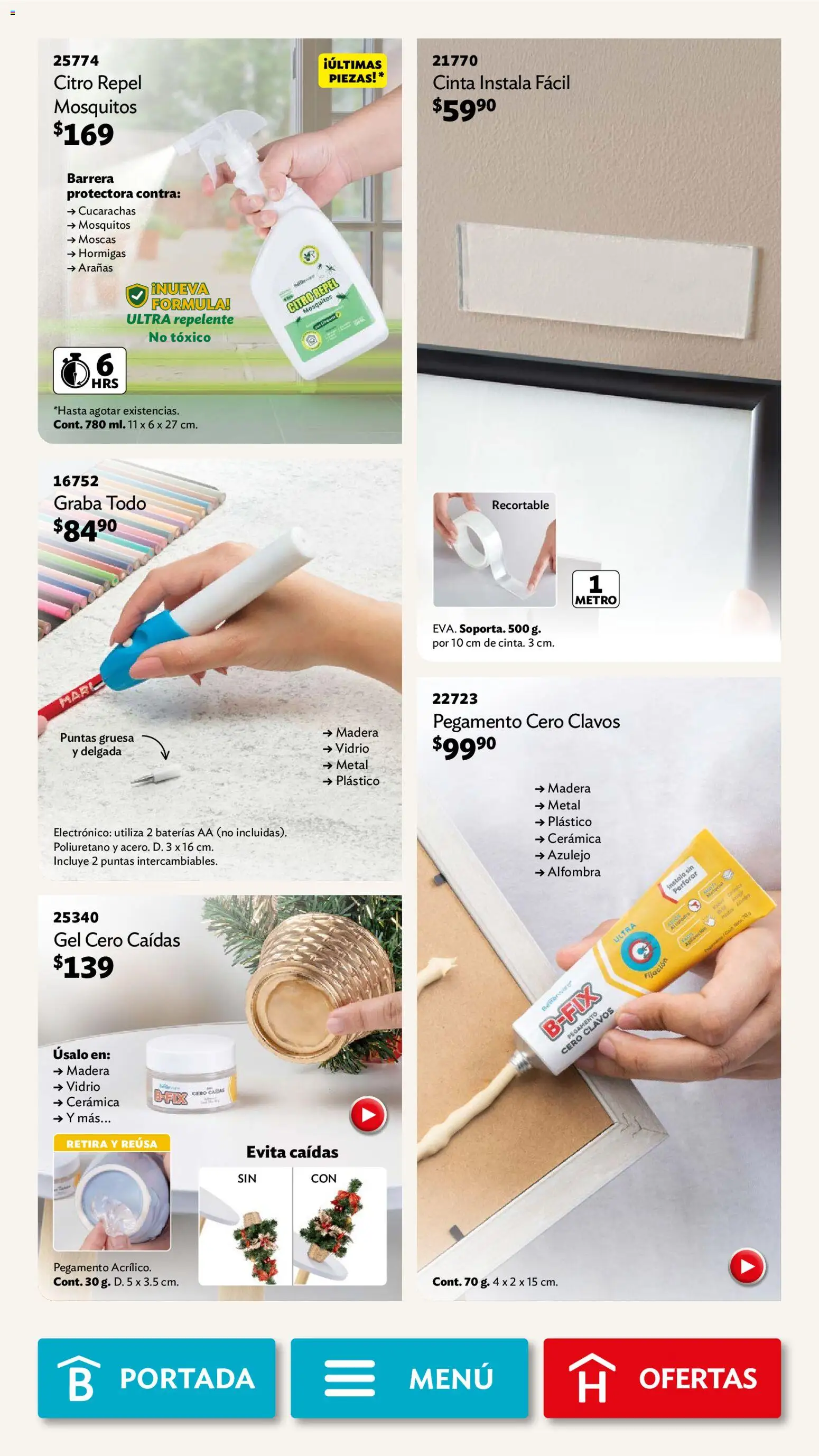 Nuevas ofertas de Betterware válidas en toda la República Mexicana desde el 03.11.2025. ¡Encuentra las mejores ofertas en Betterware campaña 11 2025! | Página: 31 | Productos: Pegamento, Repelente, Cinta, Alfombra