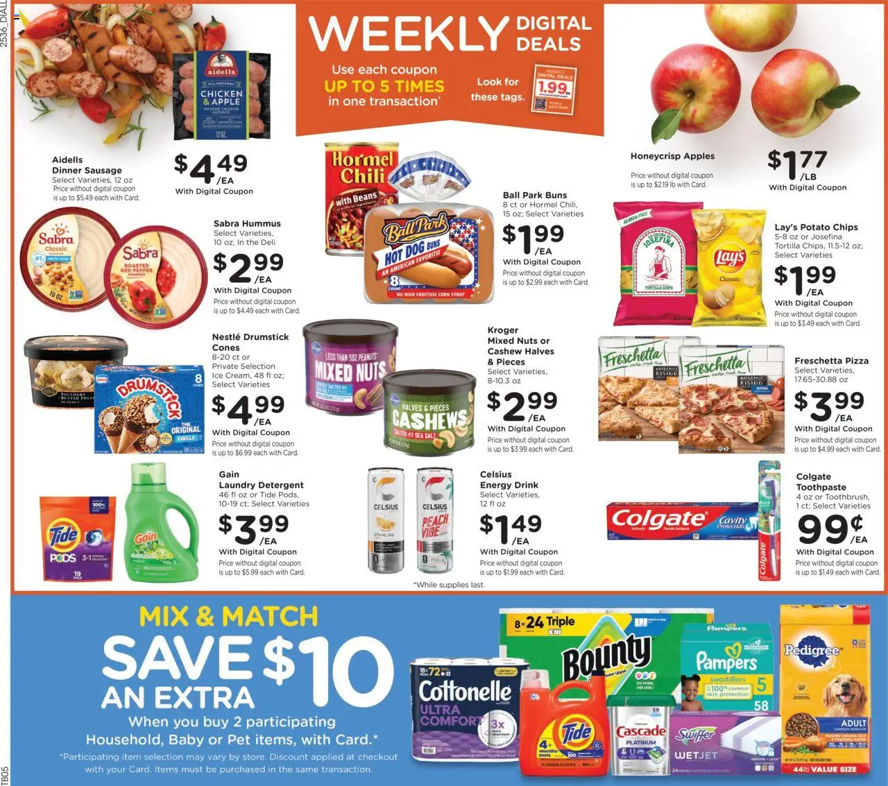 Dillons Weekly Ad - valid from 08.10.2025 | Page: 2 | Products: Apples, Chips, Nuts, Peach