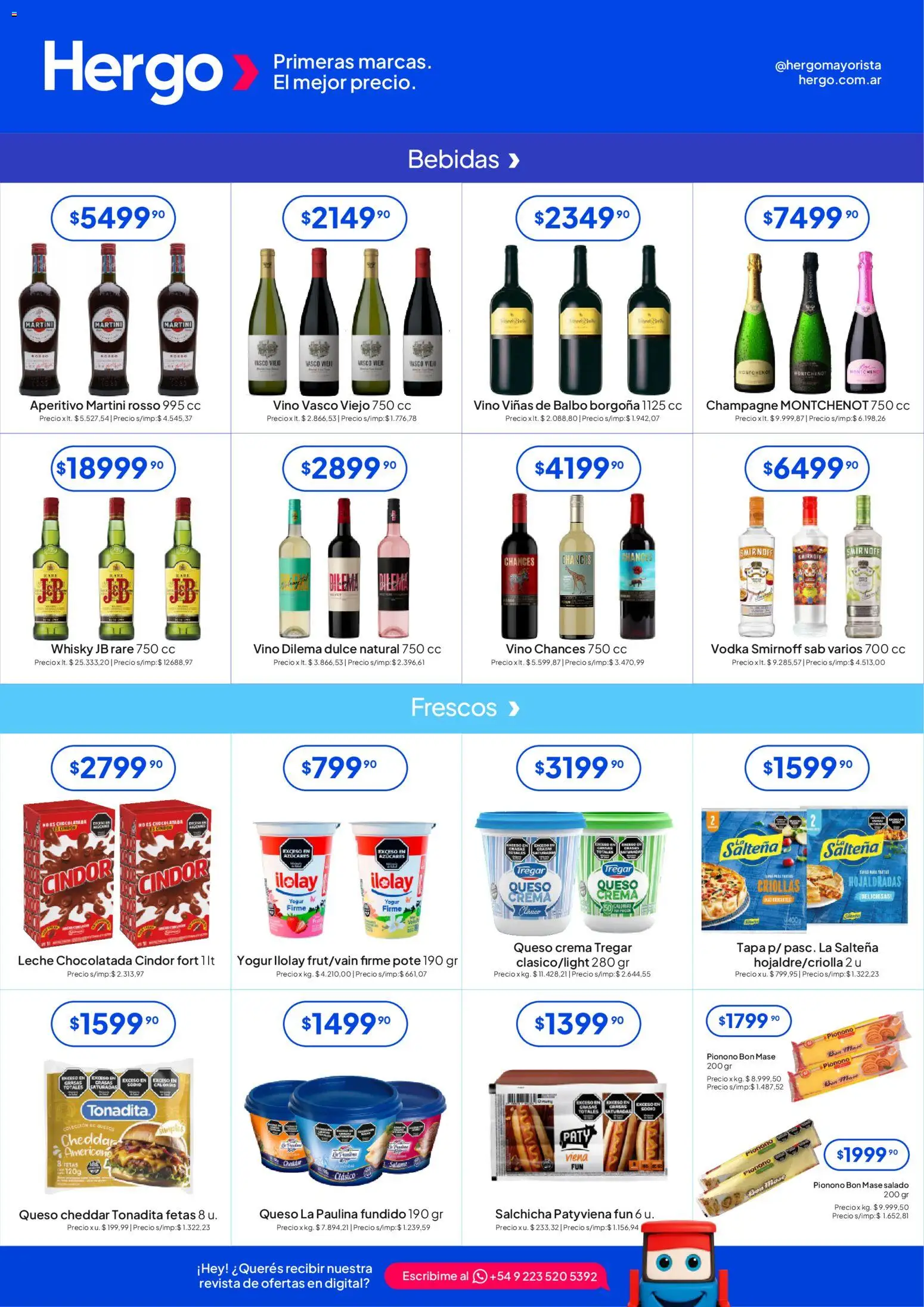 Hergo catálogo │ válido desde el 03.12.2025 | Página: 3 | Productos: Queso crema, Champagne, Yogur, Vino