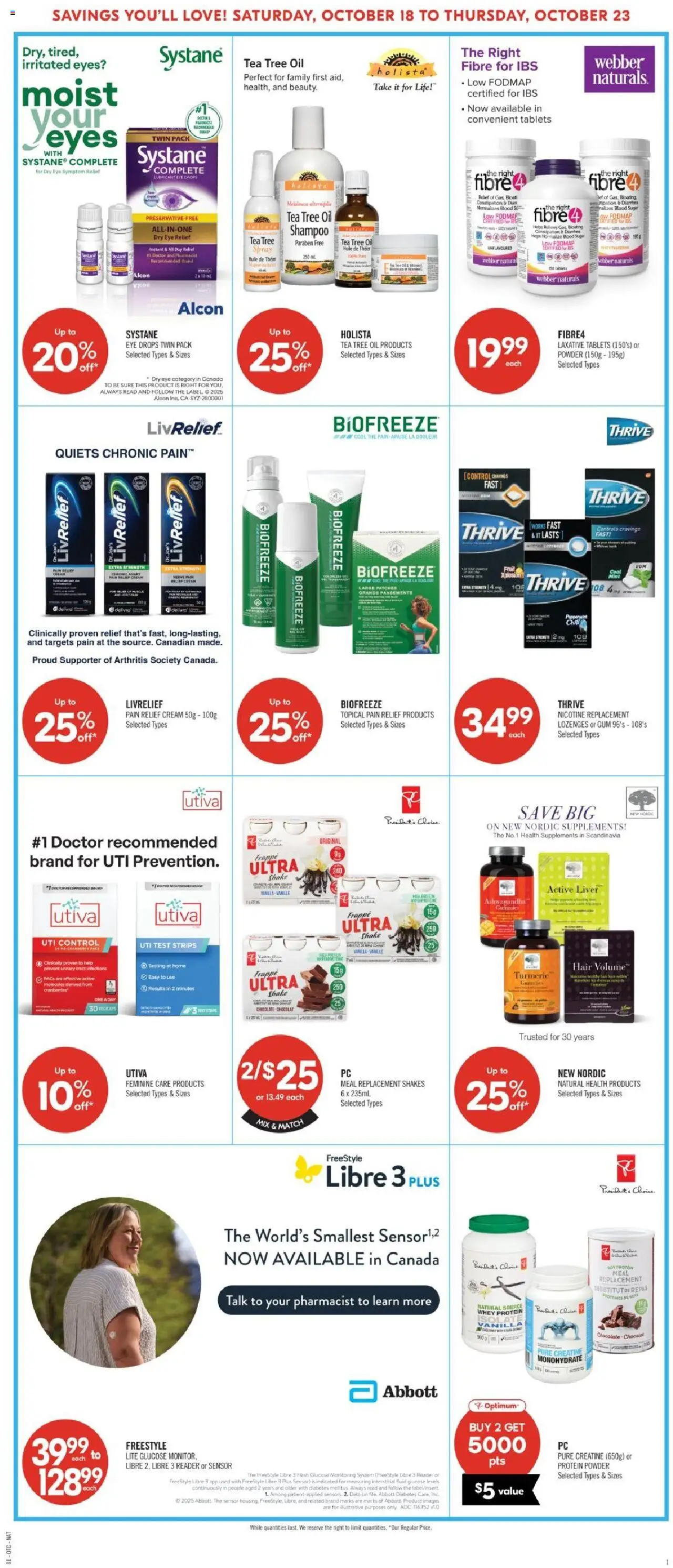 Shoppers flyer valid from 18.10.2025 | Page: 18 | Products: Tea, Powder, Oil, Chocolate