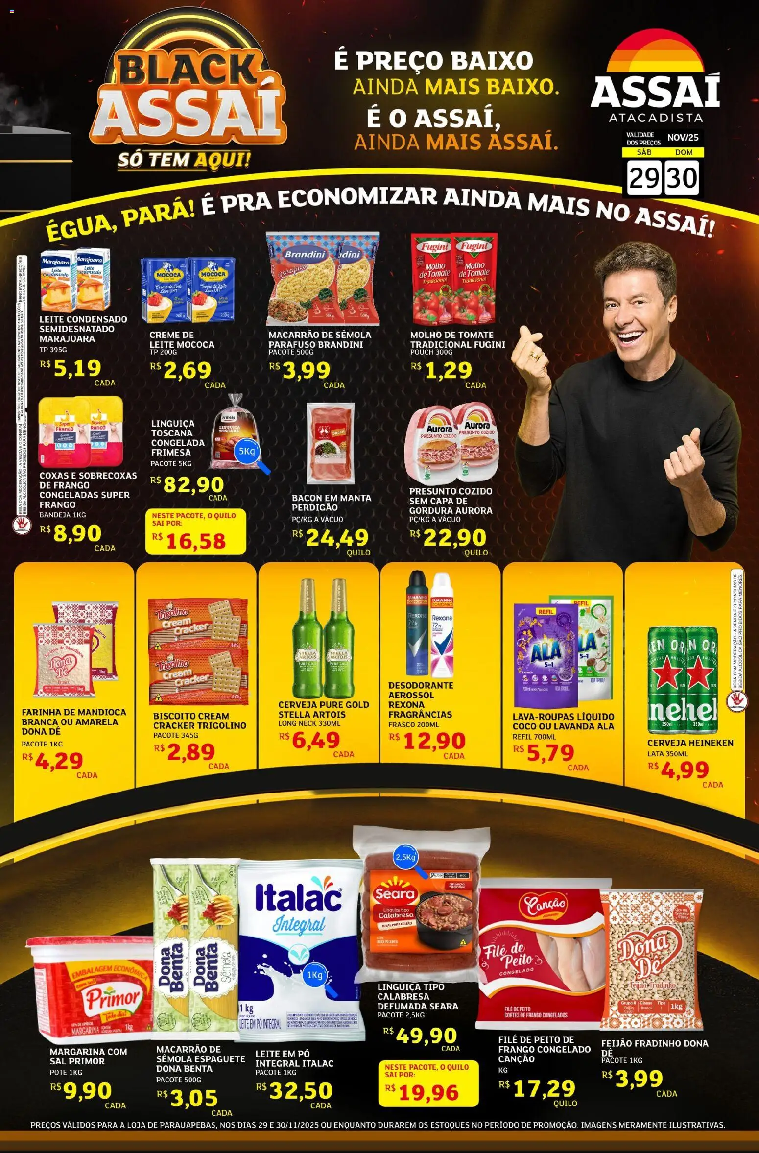Assaí Atacadista Folheto - válido de 29.11.2025 | Página: 1 | Produtos: Molho de tomate, Leite, Cerveja Heineken, Creme