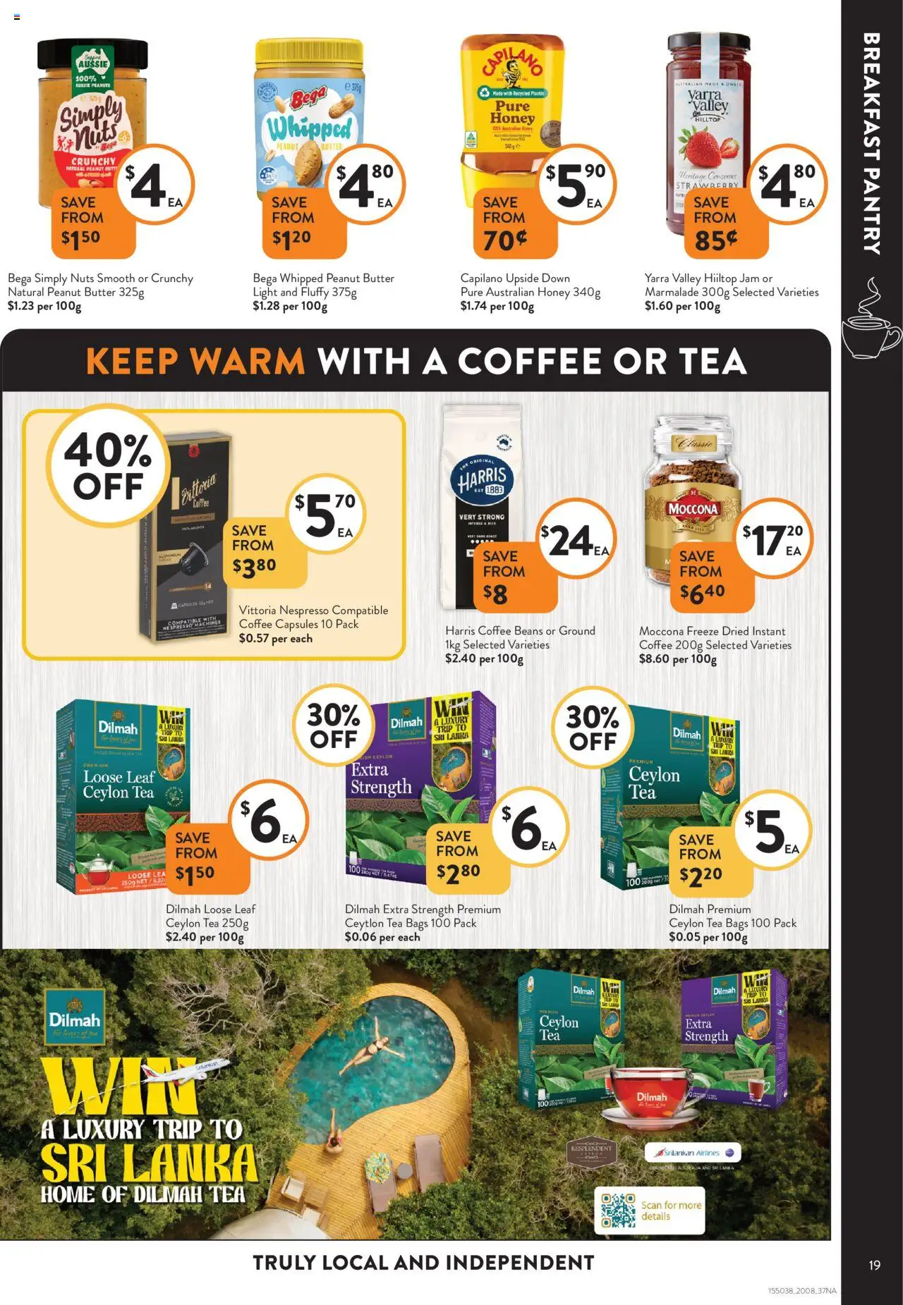 Foodworks catalogue - valid from 20.08.2025 | Page: 19 | Products: Light, Butter, Tea, Moccona