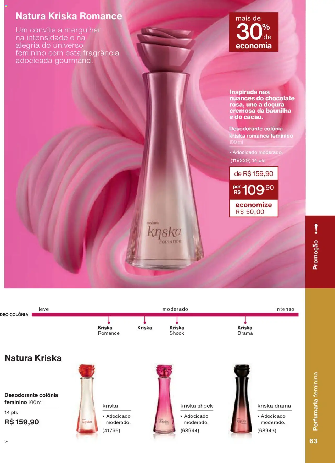 Natura Folheto - válido de 18.08.2025 | Página: 63 | Produtos: Fragrância, Desodorante, Chocolate