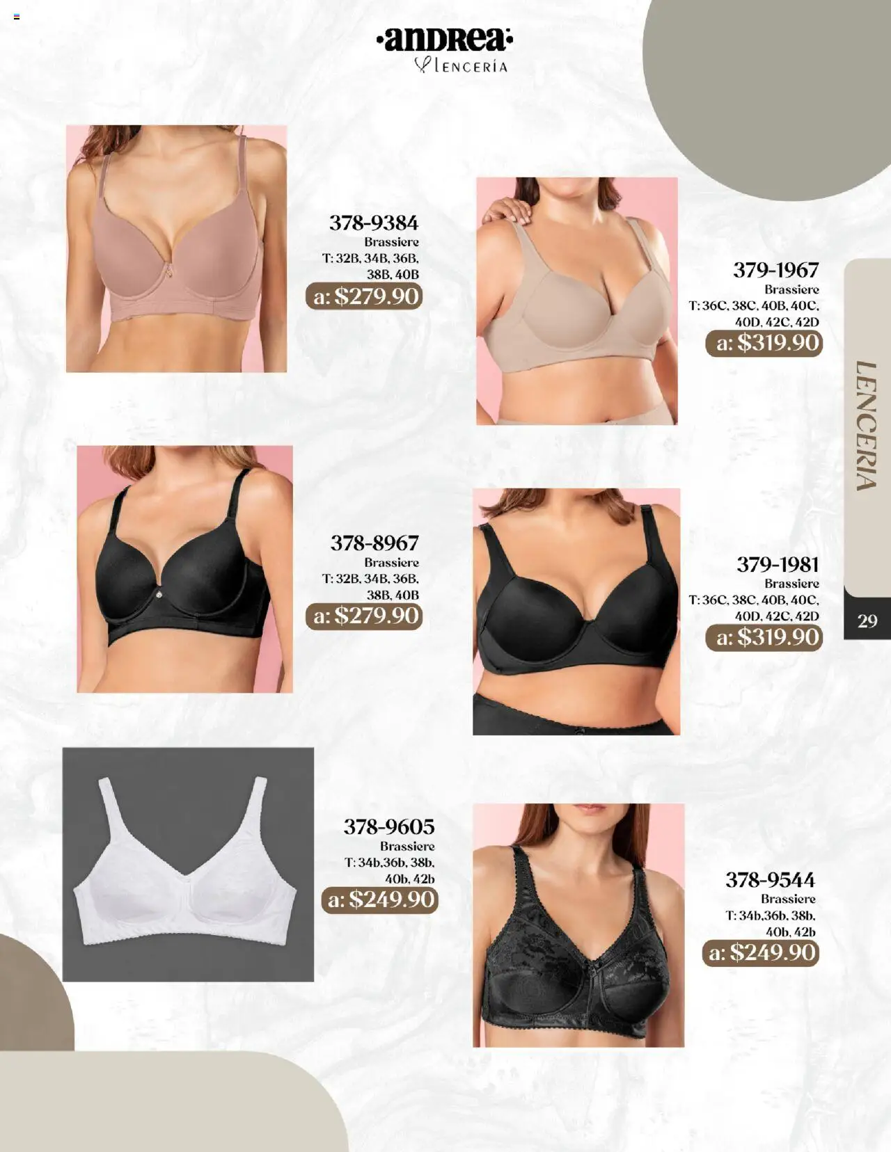 Nuevas ofertas de Andrea válidas en toda la República Mexicana desde el 24.08.2025. ¡Encuentra las mejores ofertas en Andrea - Catálogo Esenciales de Otoño! | Página: 29 | Productos: Lenceria