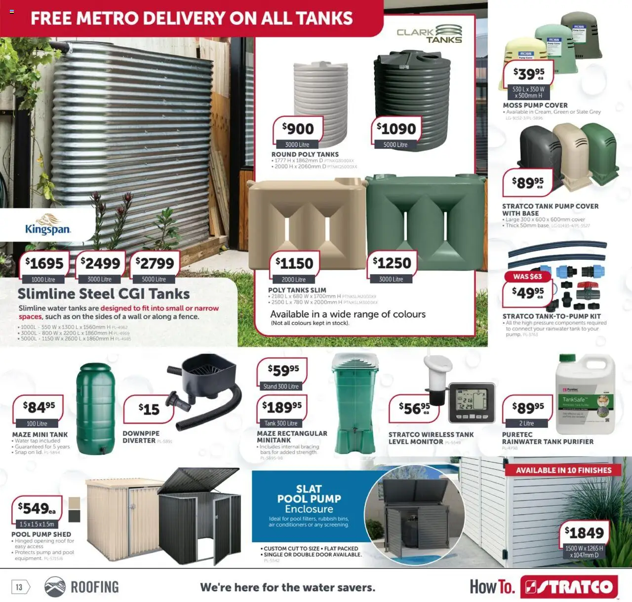 Stratco catalogue - valid from 08.08.2025 | Page: 13 | Products: Door, Tap, Water, Shed