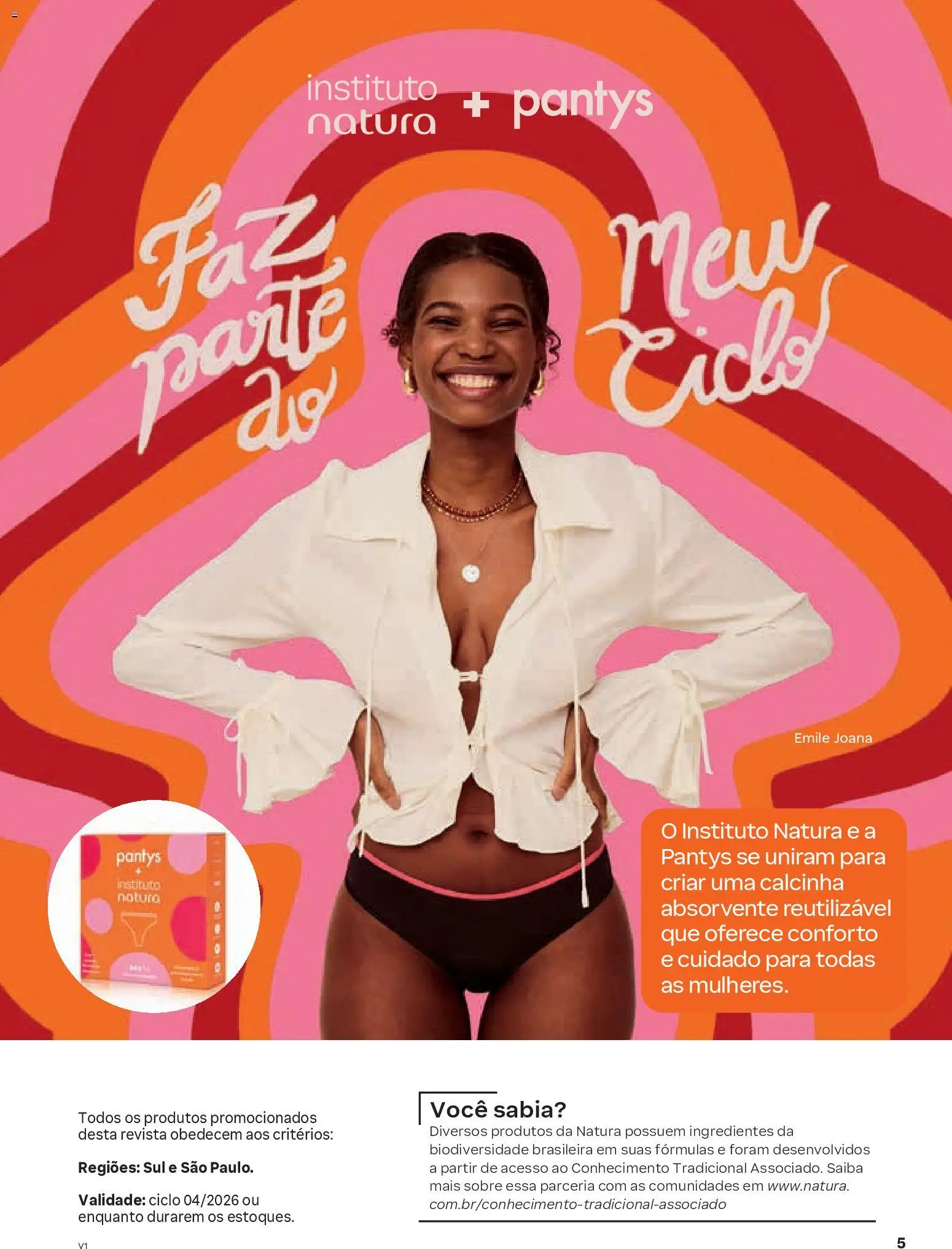 Natura Folheto - válido de 19.02.2026 | Página: 5 | Produtos: Revista, Absorvente
