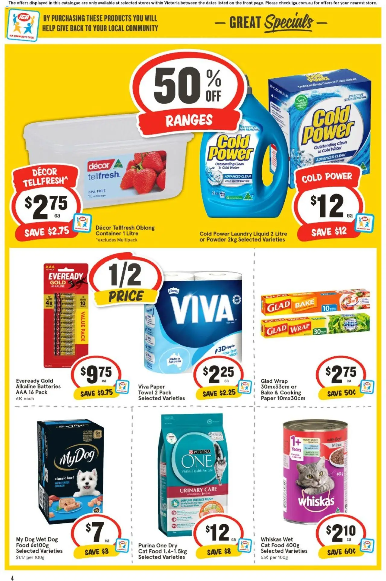 IGA catalogue - valid from 06.08.2025 | Page: 5 | Products: Powder, Beef, Water, Batteries