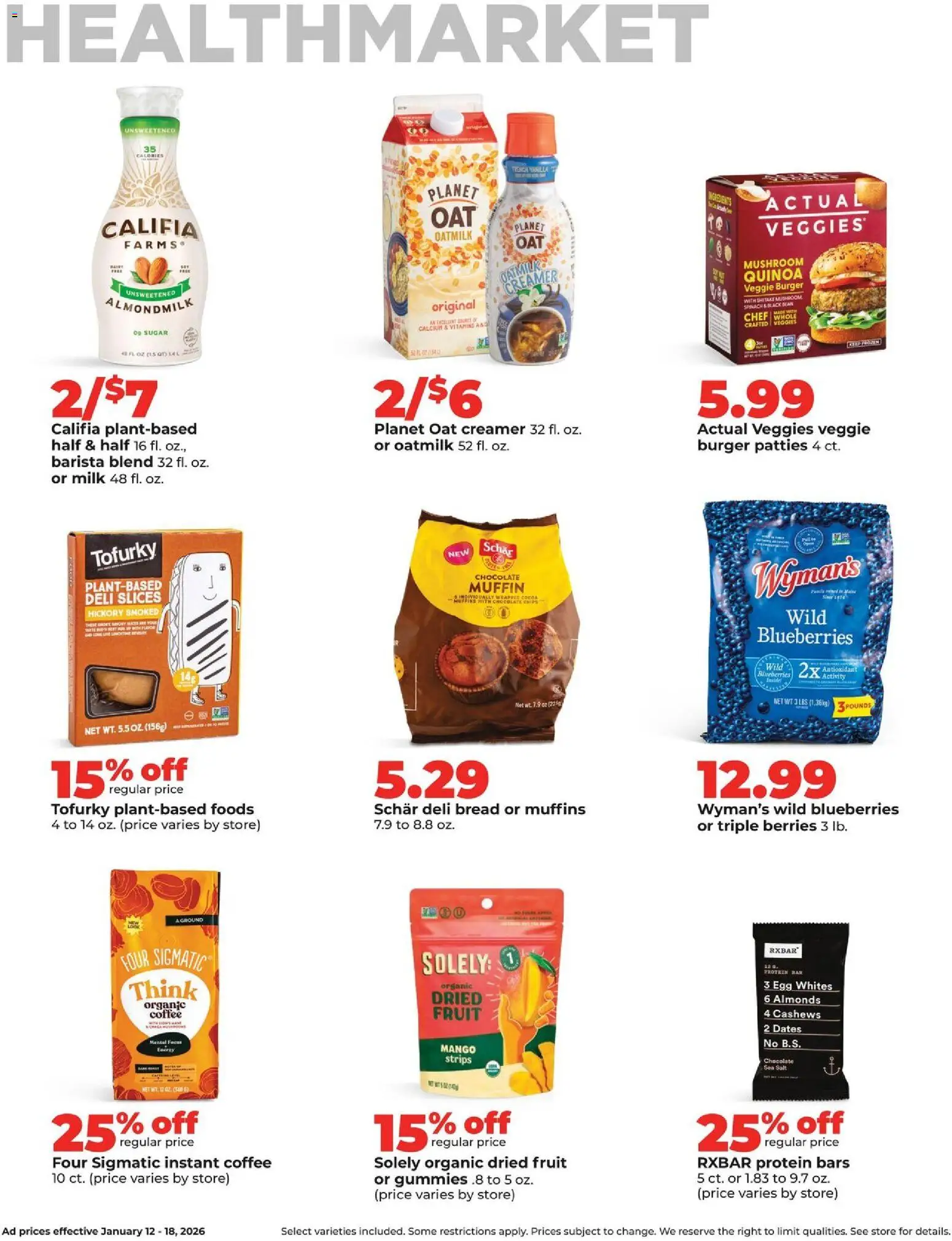 HyVee Weekly Ad - valid from 12.01.2026 | Page: 30 | Products: Bread, Chips, Sugar, Blueberries