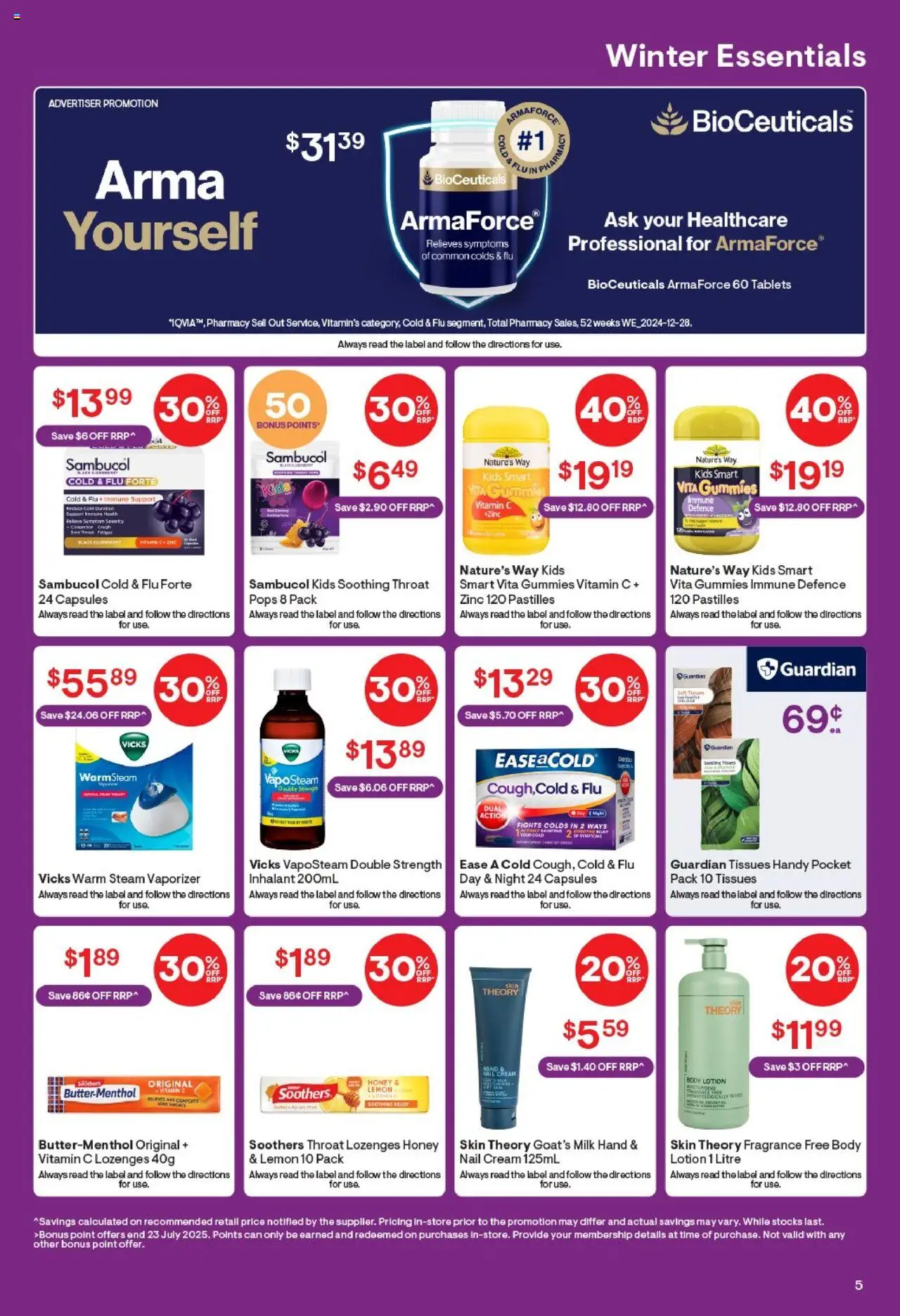 Discount Drug Stores catalogue - valid from 09.07.2025 | Page: 5 | Products: Fragrance, Body lotion, Tissues, Vitamin