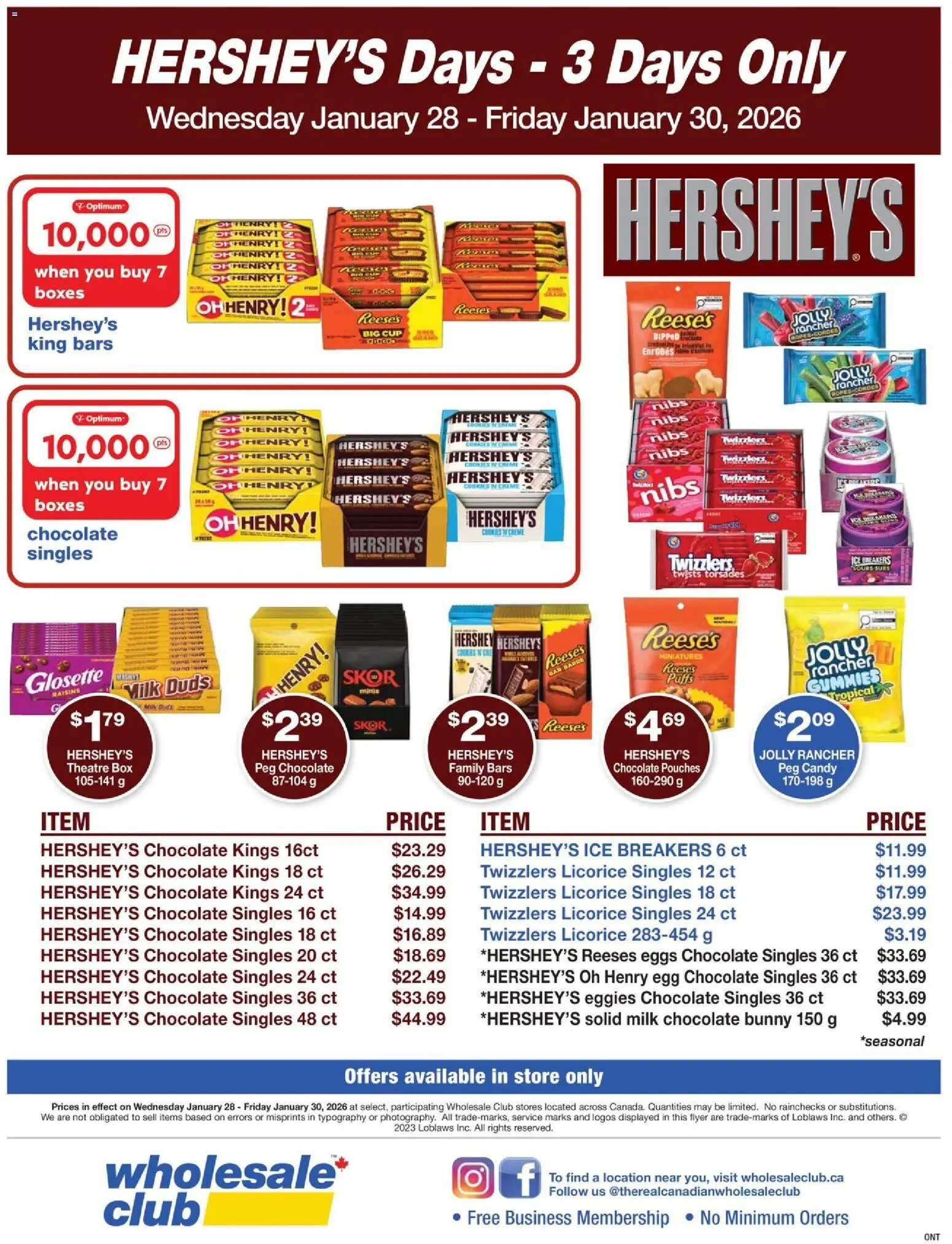 Wholesale Club flyer valid from 28.01.2026 | Page: 1 | Products: Cookies, PC, Milk, Chocolate