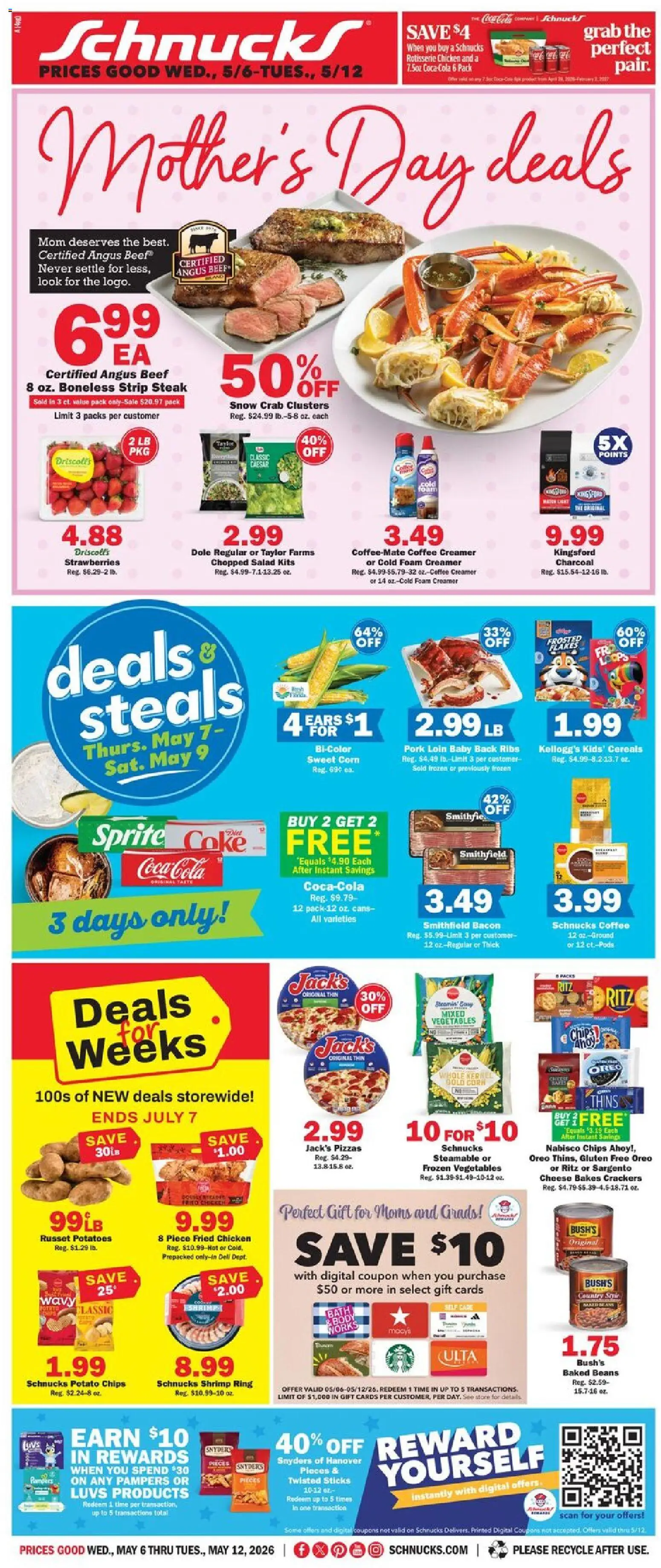Schnucks Weekly Print Ad - MO - valid from 06.05.2026 | Page: 3 | Products: Corn, Ring, Cheese, Vegetables