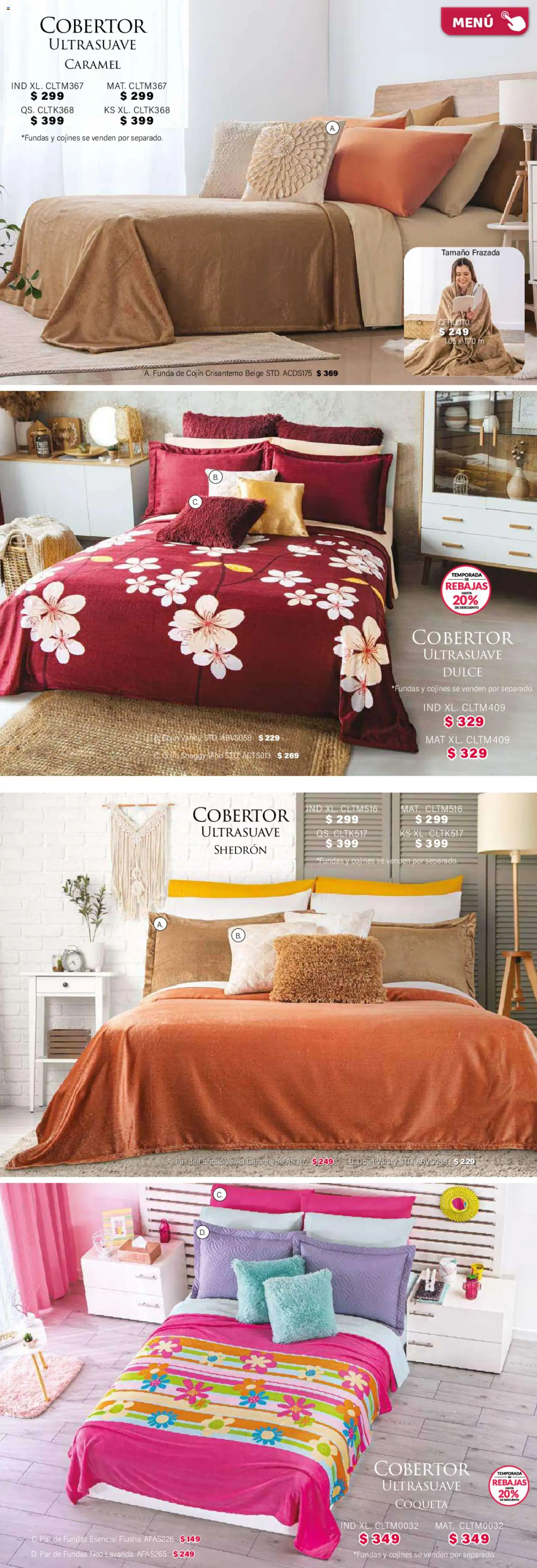 Nuevas ofertas de Colchas Concord válidas en toda la República Mexicana desde el 01.02.2026. ¡Encuentra las mejores ofertas en Colchas Concord catálogo! | Página: 195 | Productos: Cobertor, Funda, Vino