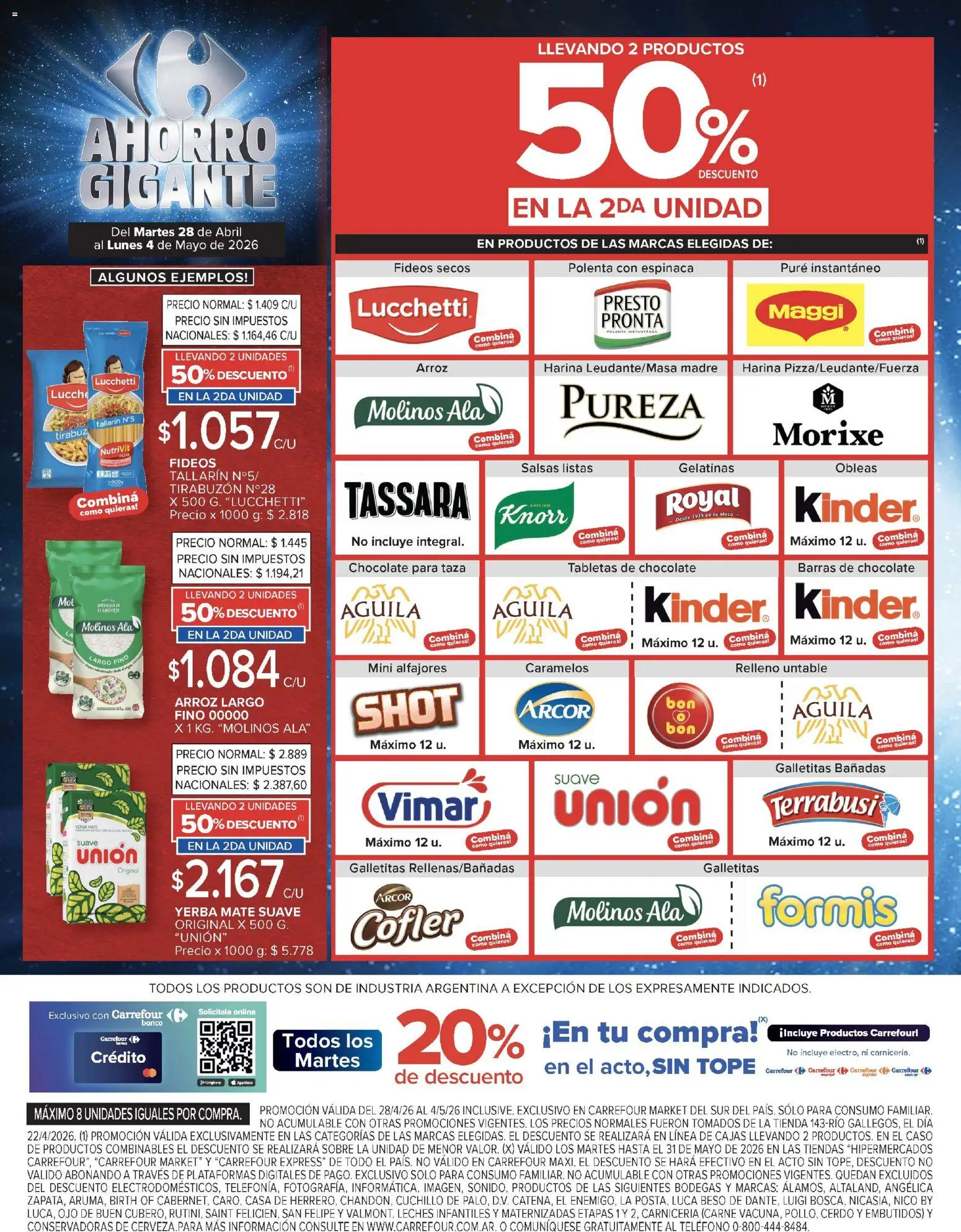 Carrefour ofertas │ válido desde el 28.04.2026 | Página: 36 | Productos: Cuchillo, Banco, Harina, Polenta