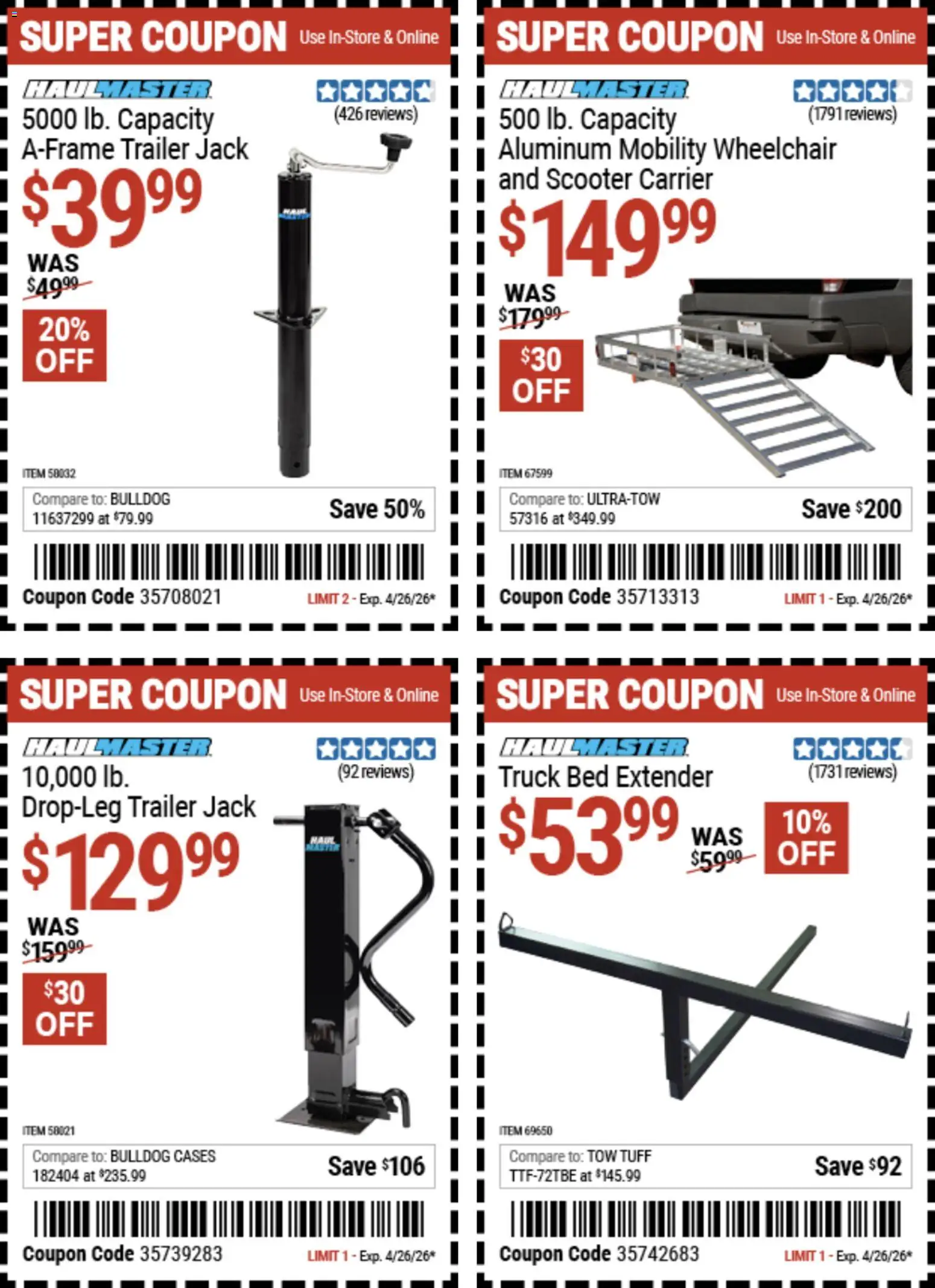 Harbor Freight Weekly Ad - valid from 14.04.2026 | Page: 1 | Products: Bed