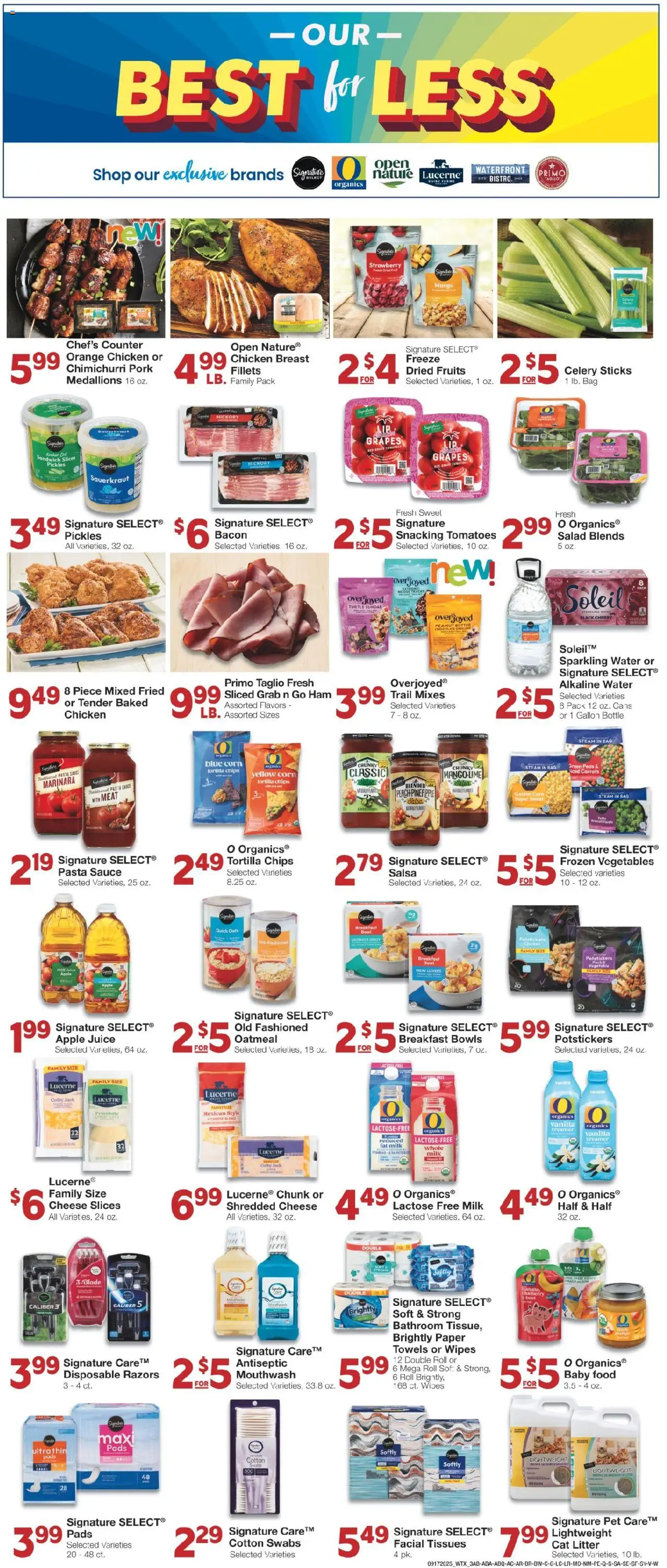 United Supermarkets Weekly Ad - valid from 16.09.2025 | Page: 3 | Products: Juice, Pork, Tomatoes, Salad