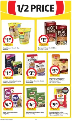 Preview of Coles catalogue QLD North - valid from 25.03.2026 | Page: 18 | Products: Noodles, Beef, Moccona, Iron