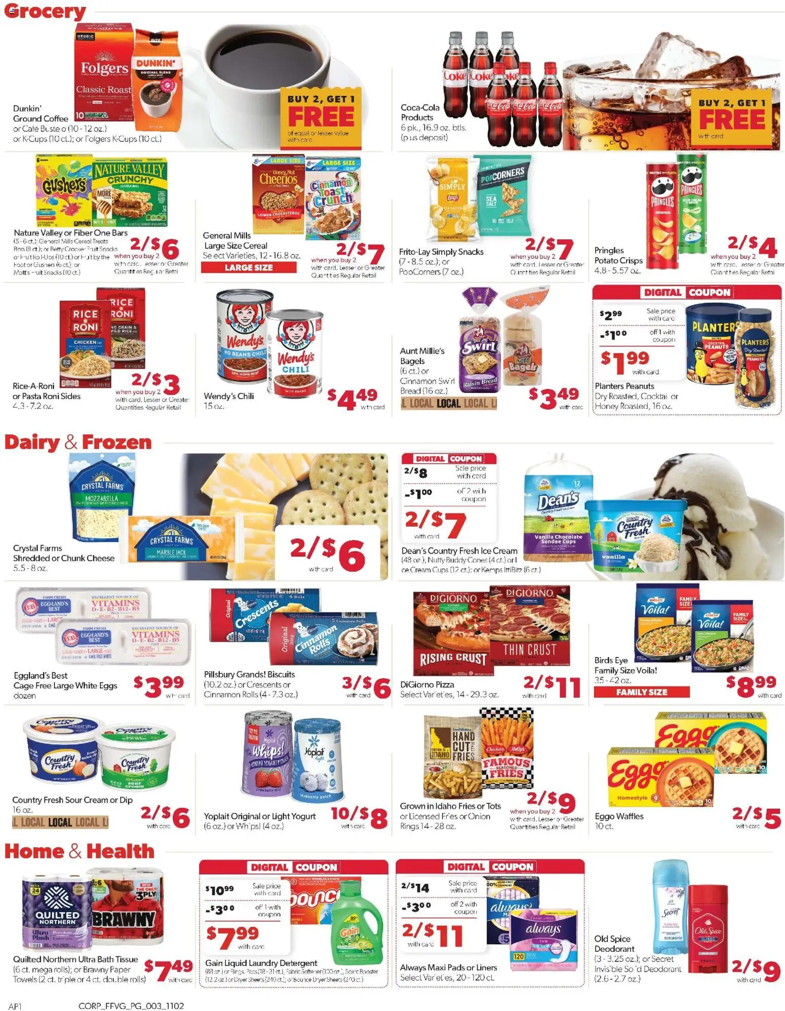 Family Fare Weekly Ad - MI - valid from 02.11.2025 | Page: 3 | Products: Yogurt, Pizza, Sour cream, Beef
