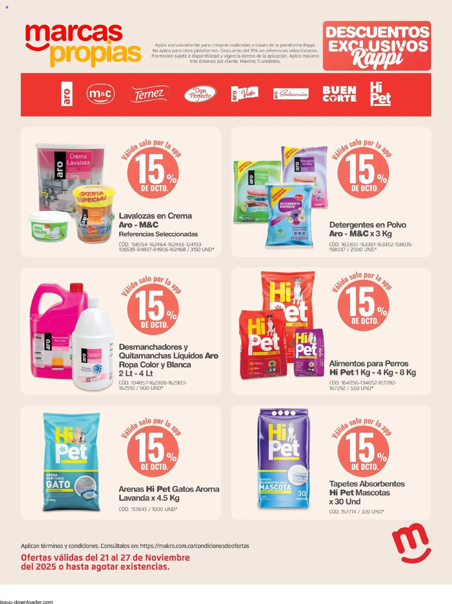 Makro revista - valida desde el 21.11.2025 | Página: 29 | Productos: Polvo, Quitamanchas, Detergente, Ropa