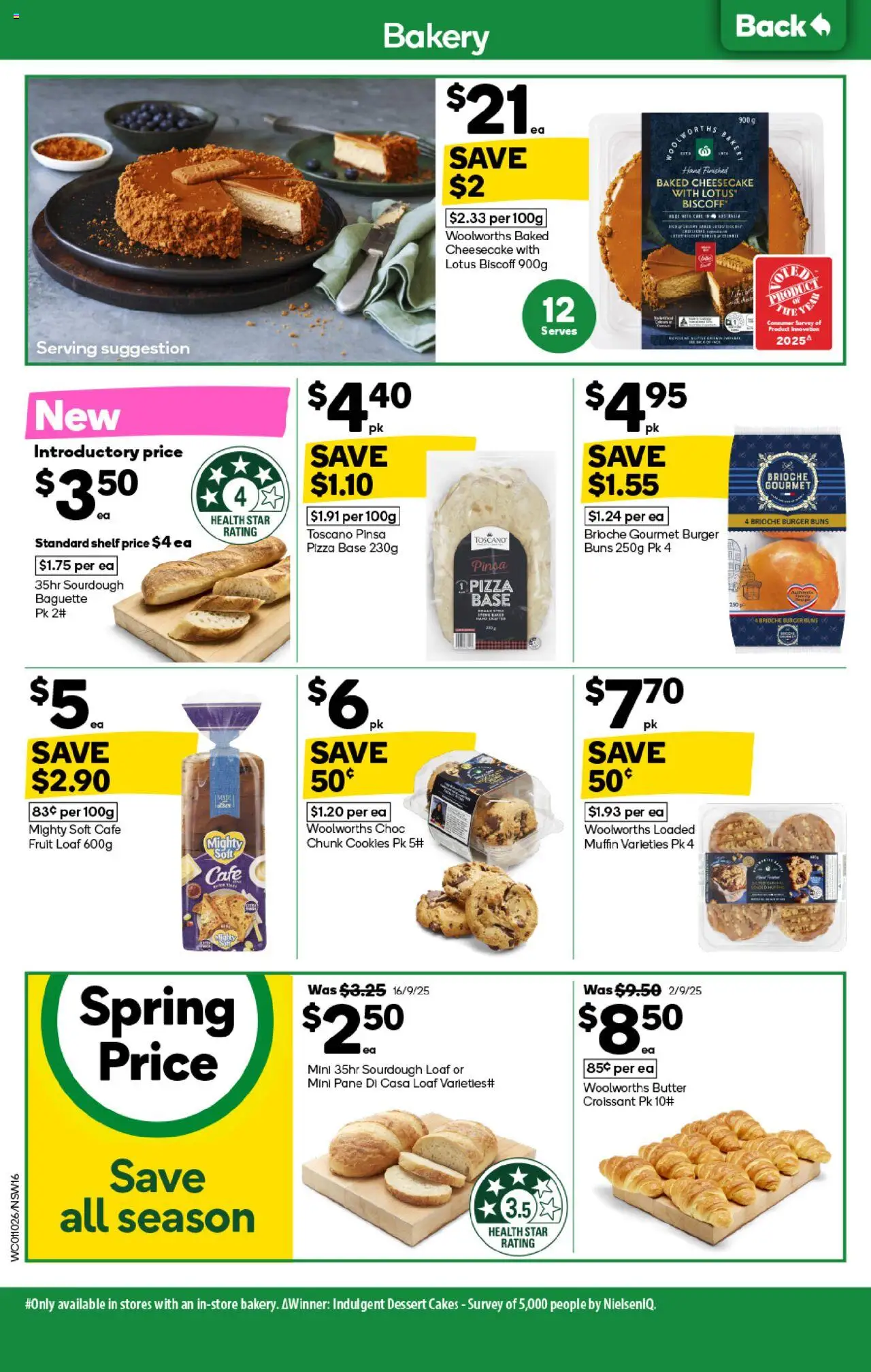 Woolworths catalogue - valid from 01.10.2025 | Page: 14 | Products: Shelf, Butter, Pizza, Bakery