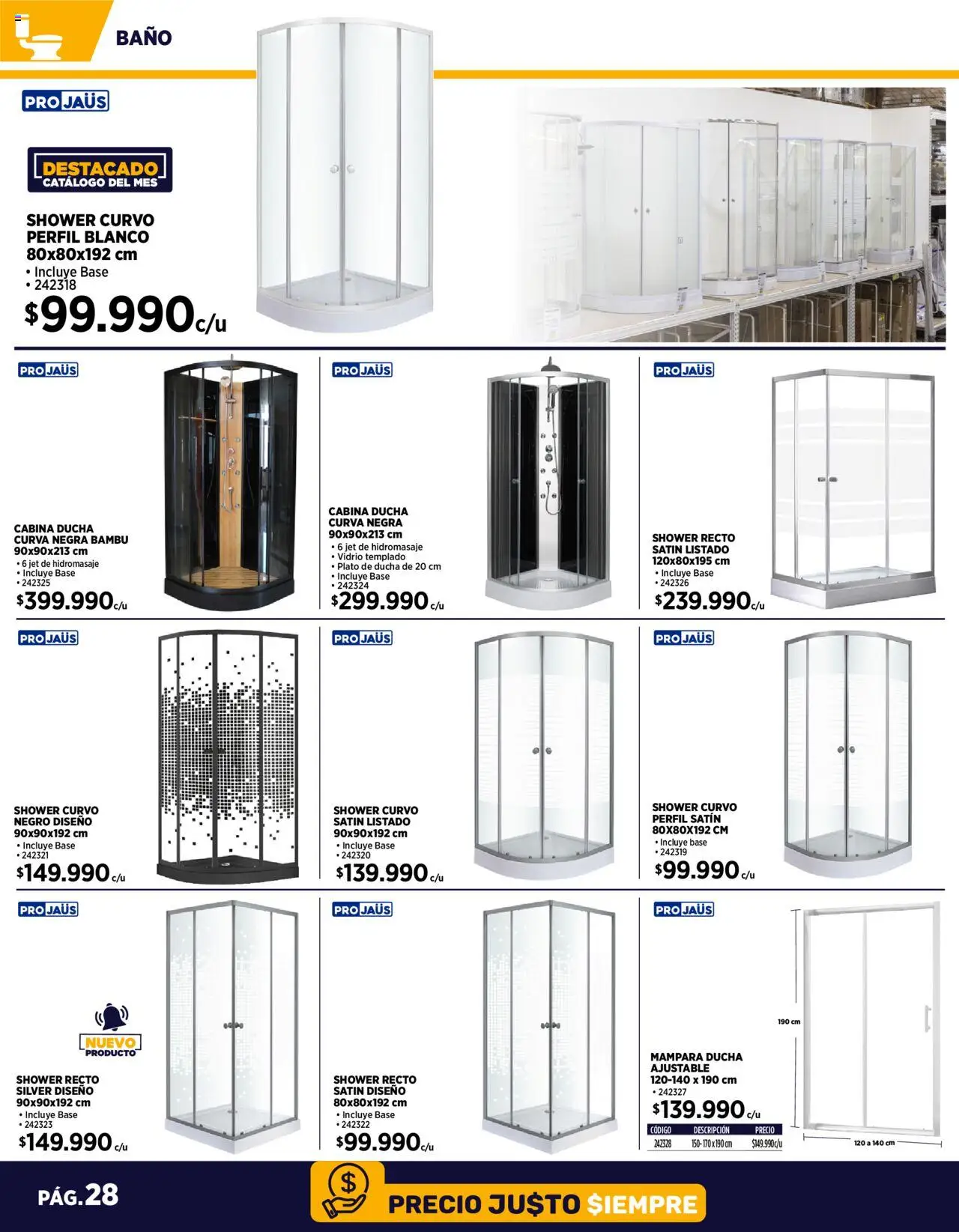 Construmart ofertas  │ válido desde el 01.08.2025 | Página: 28 | Productos: Baño, Ducha, Perfil, Base