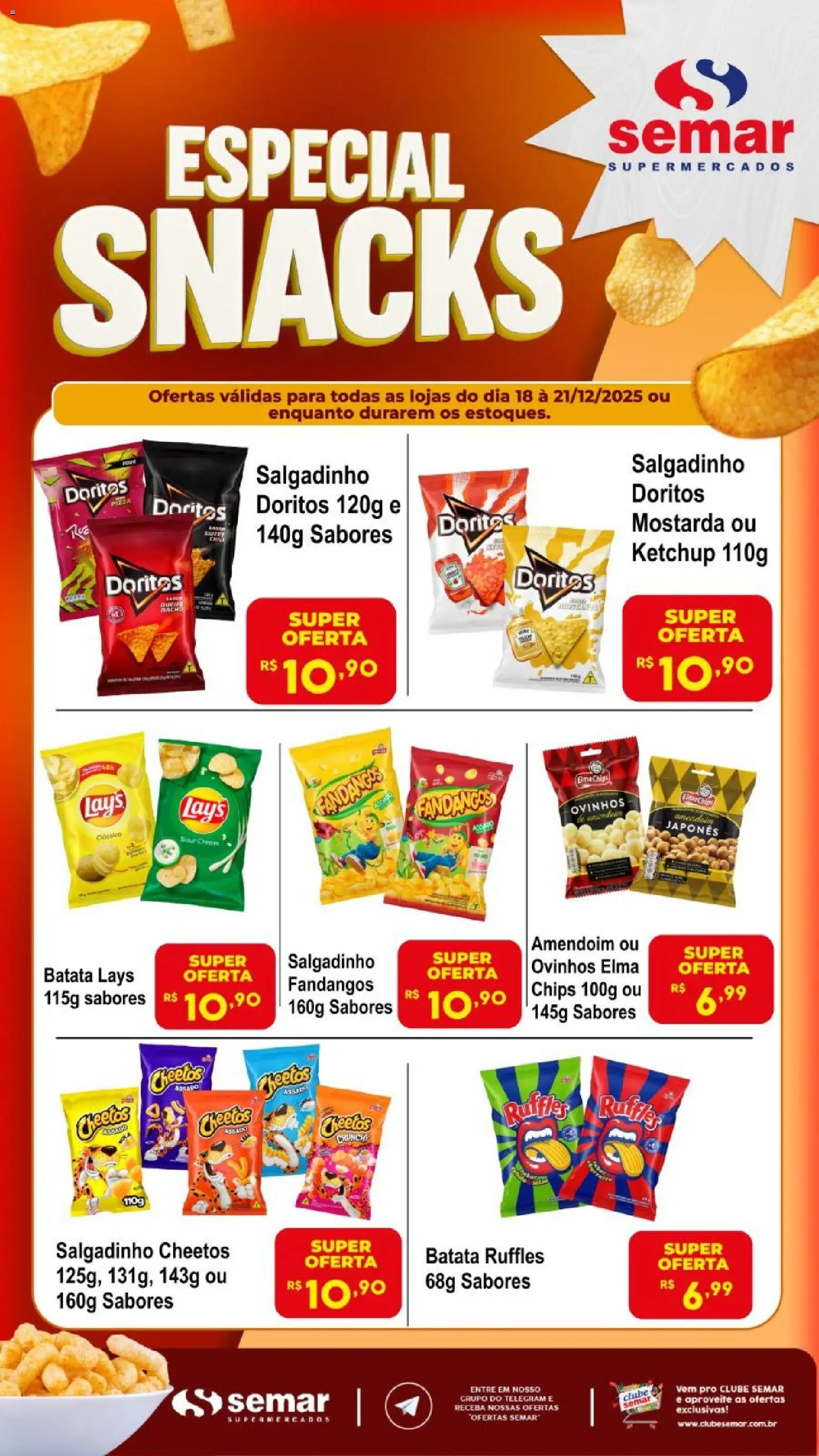 Semar Supermercado Folheto - válido de 18.12.2025 | Página: 1 | Produtos: Amendoim, Pizza, Ketchup, Cheetos